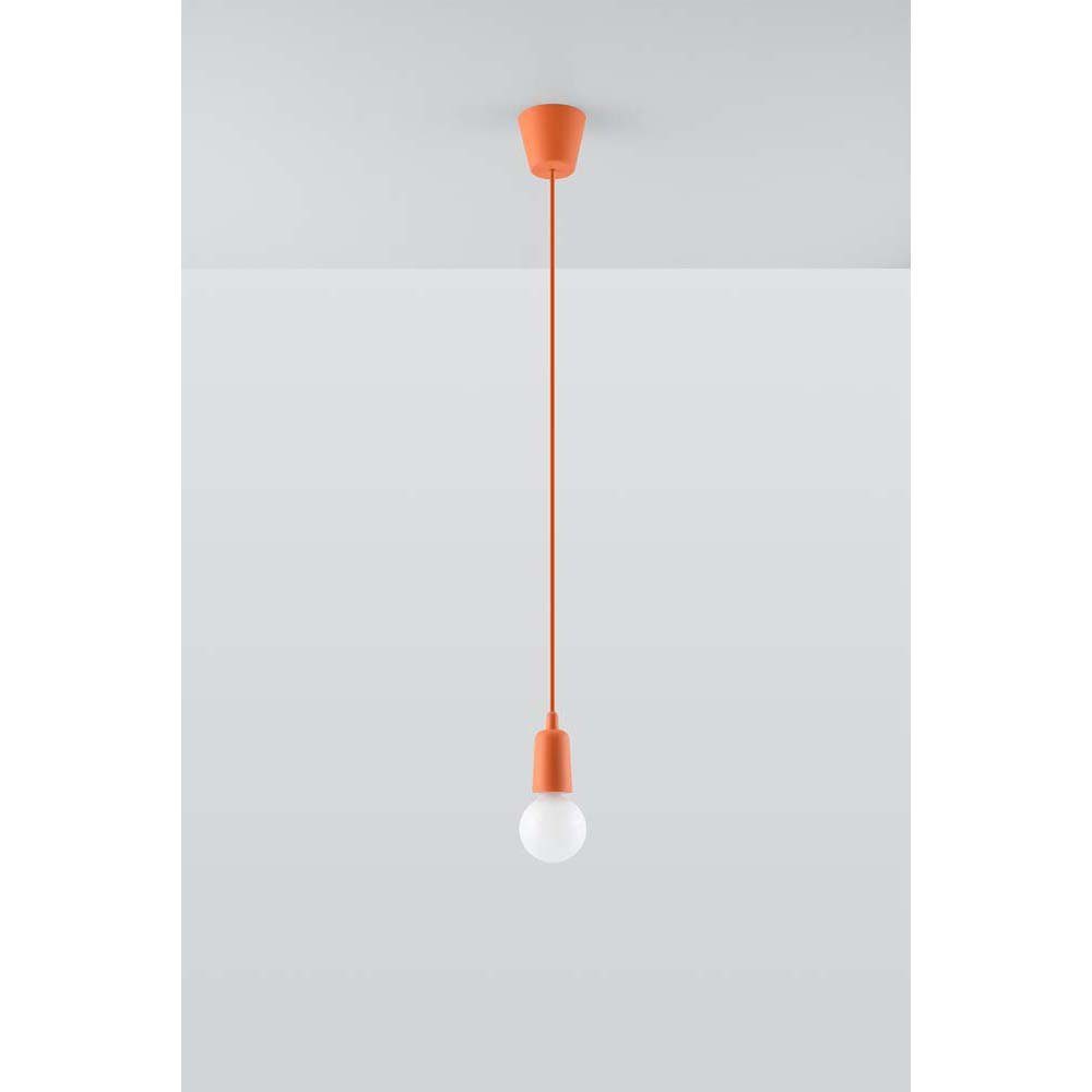 PVC 1-flammig Pendelleuchte, Küche Esszimmer etc-shop inklusive, Leuchtmittel Deckenleuchte Orange nicht Pendelleuchte