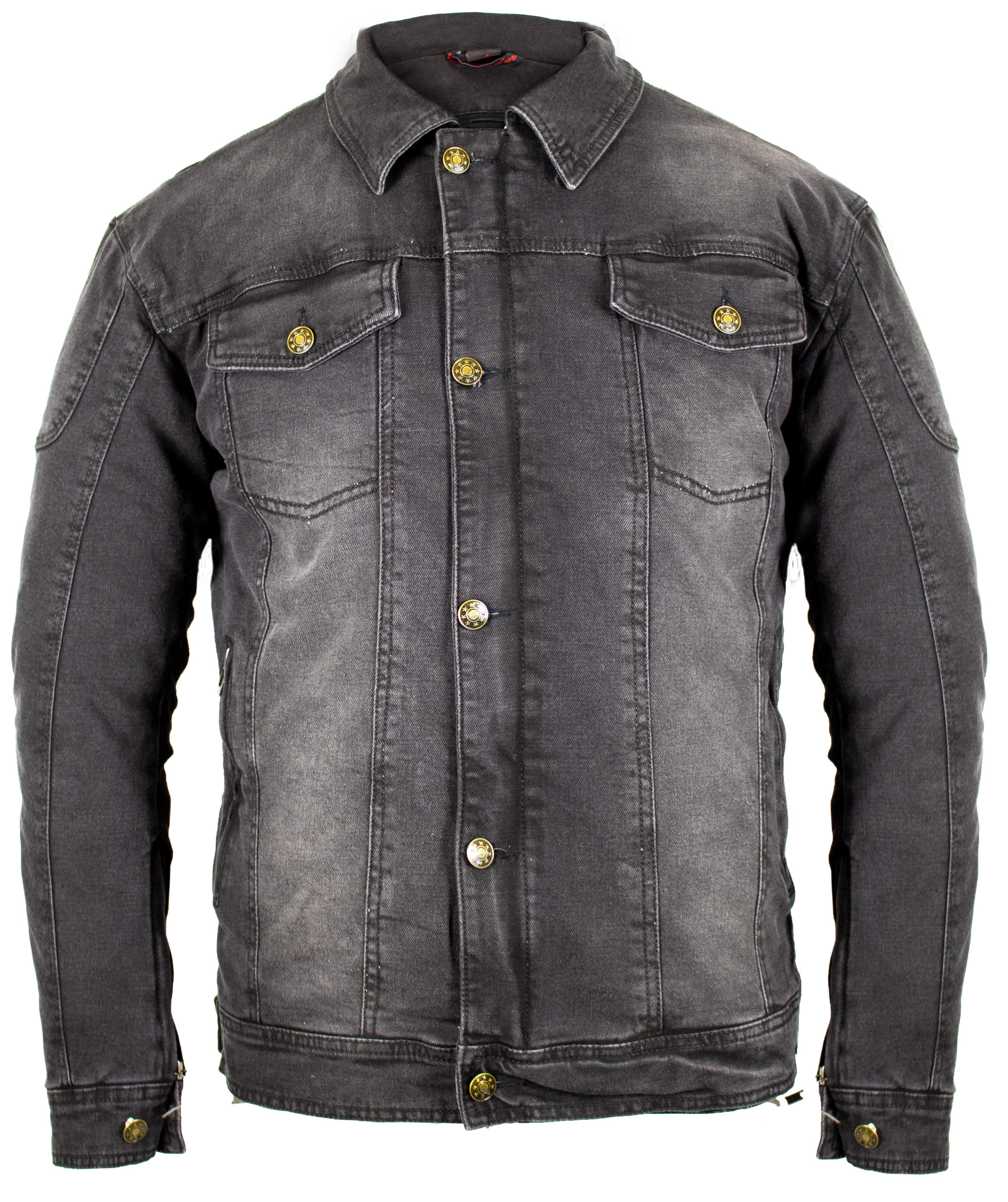 MDM Herren Motorradjacke Textil - Schwarz Mit Protektoren