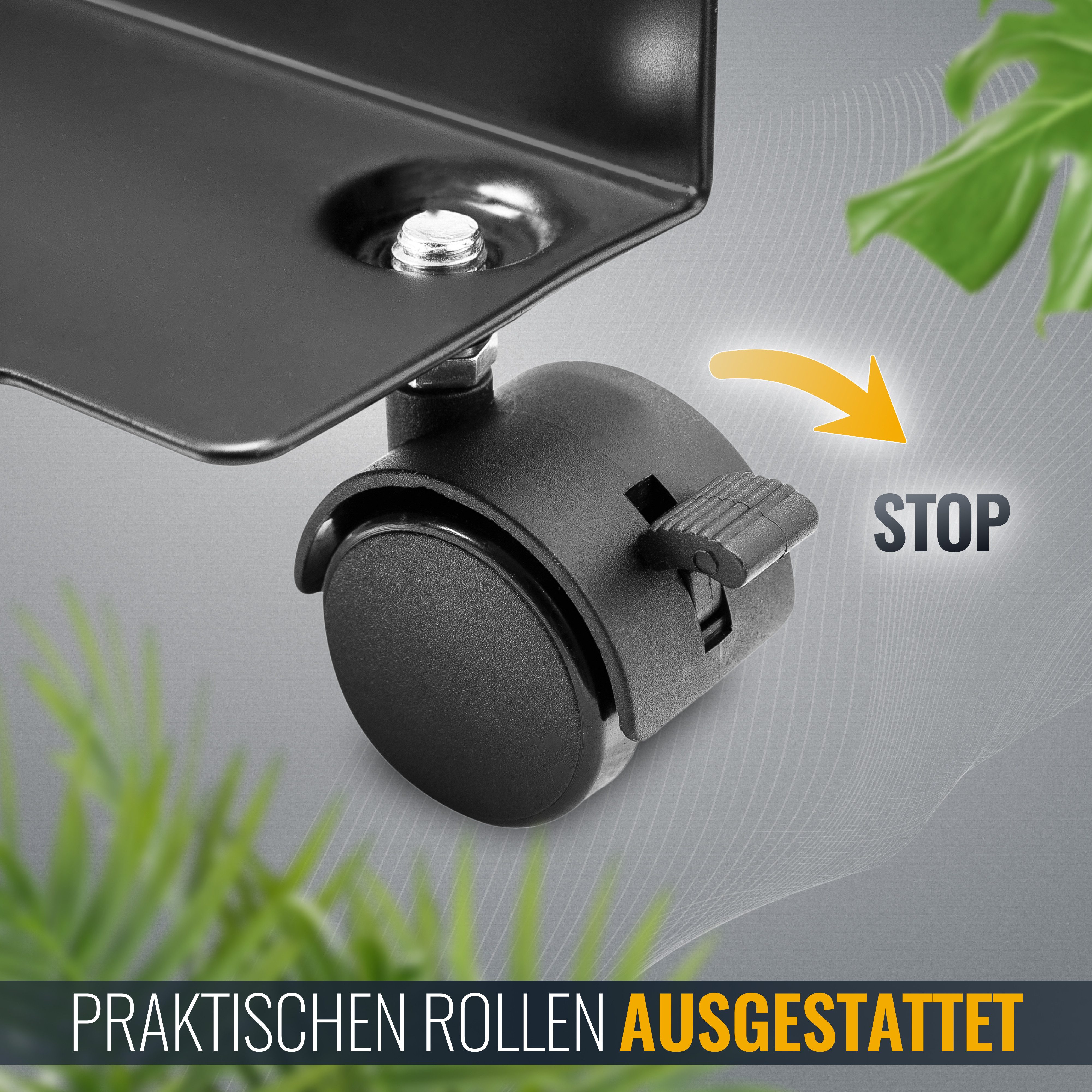 RICOO Halterung Mobile Rechner Halterung mit Rollen RH-04, (1-tlg., PC-Halterung mit Rollen Rechner Regal zum Rollen PC Ständer rollbar)