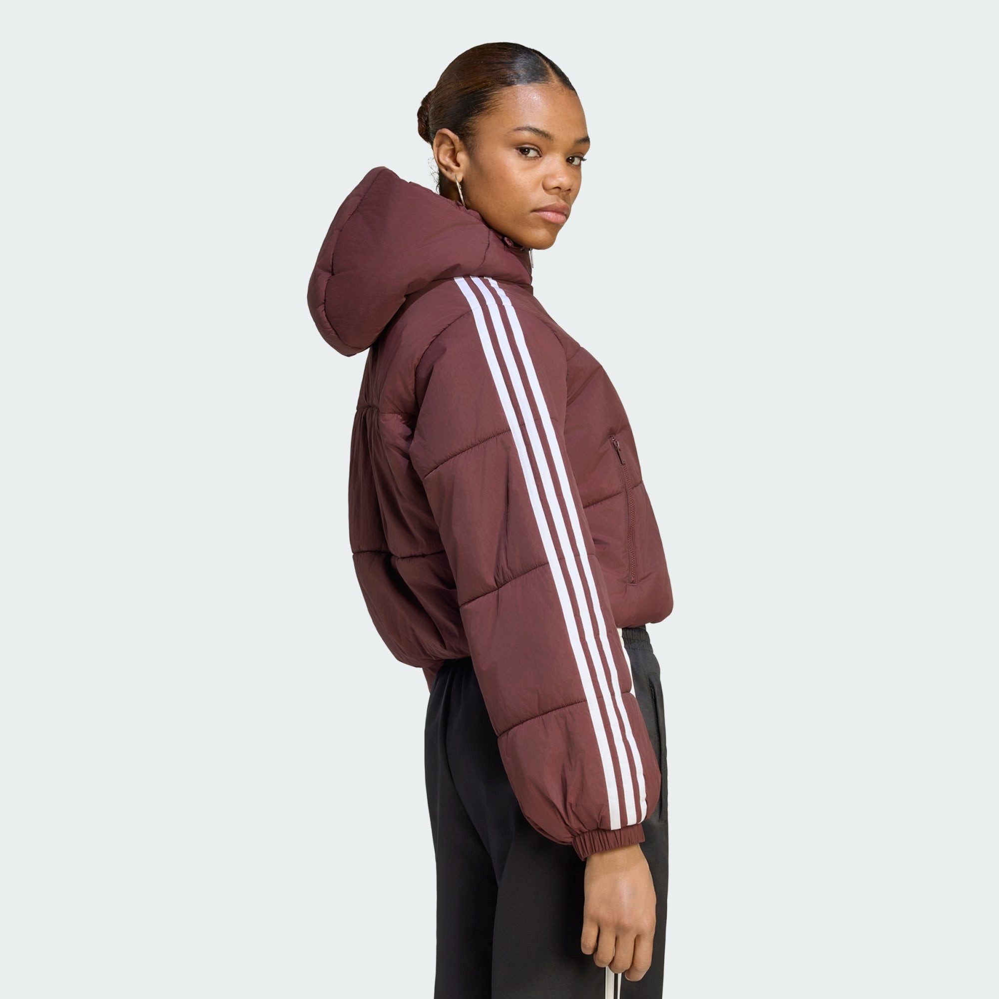 adidas Originals Steppjacke ADICOLOR PUFFER JACKE, KÜRZER GESCHNITTEN, KAPUZE (1-St) – Bild 2 von 5