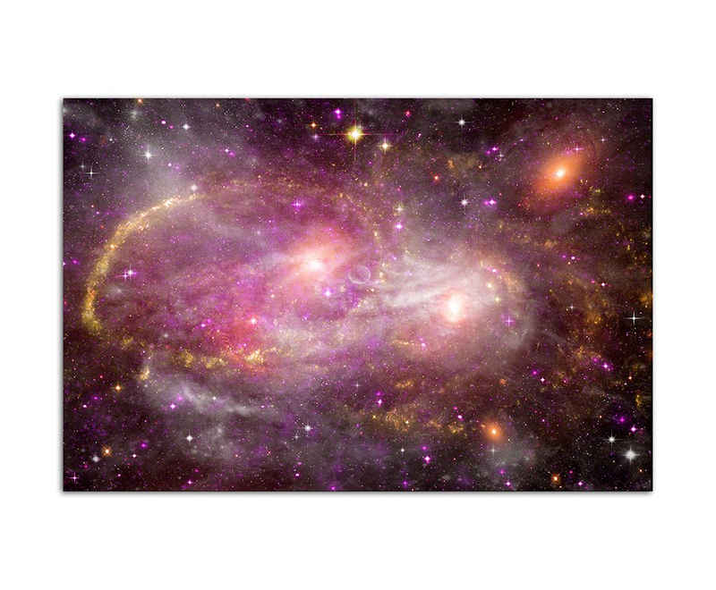Sinus Art Leinwandbild 120x80cm Sterne Planet All Galaxie