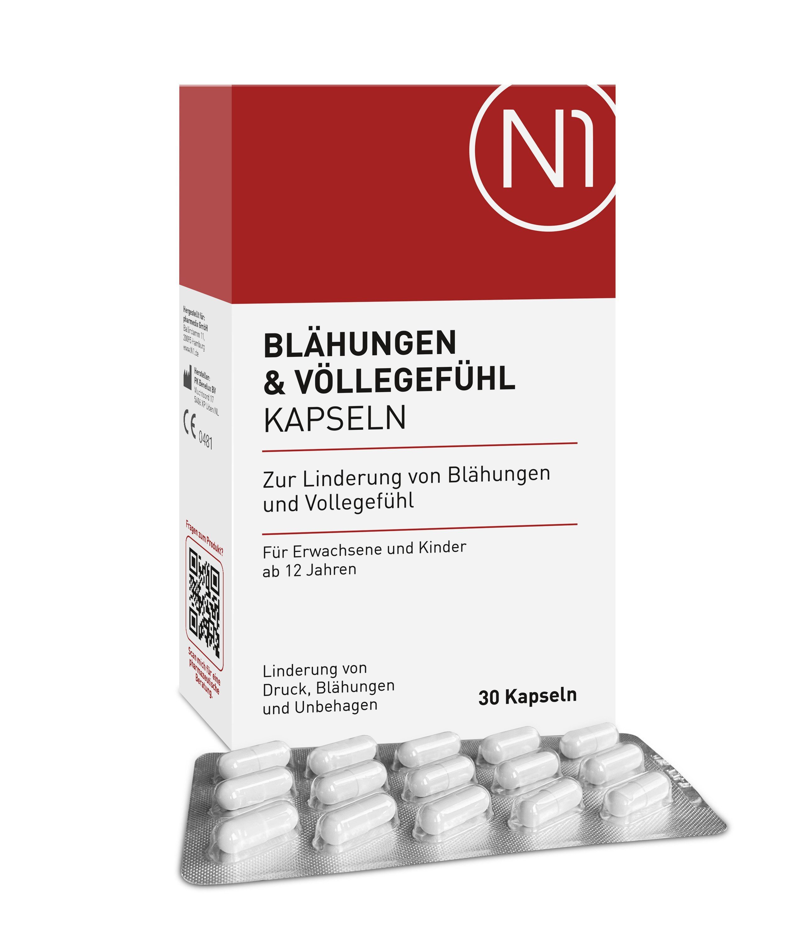 N1 Healthcare N1 Blähungen & Völlegefühl Kapseln, 30 St. Kapseln, 30 St., 43 g, Medizinprodukt
