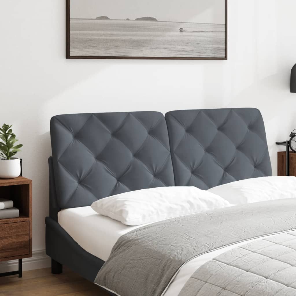 vidaXL Kopfteil Kopfteil-Kissen Dunkelgrau 140 cm günstig online kaufen