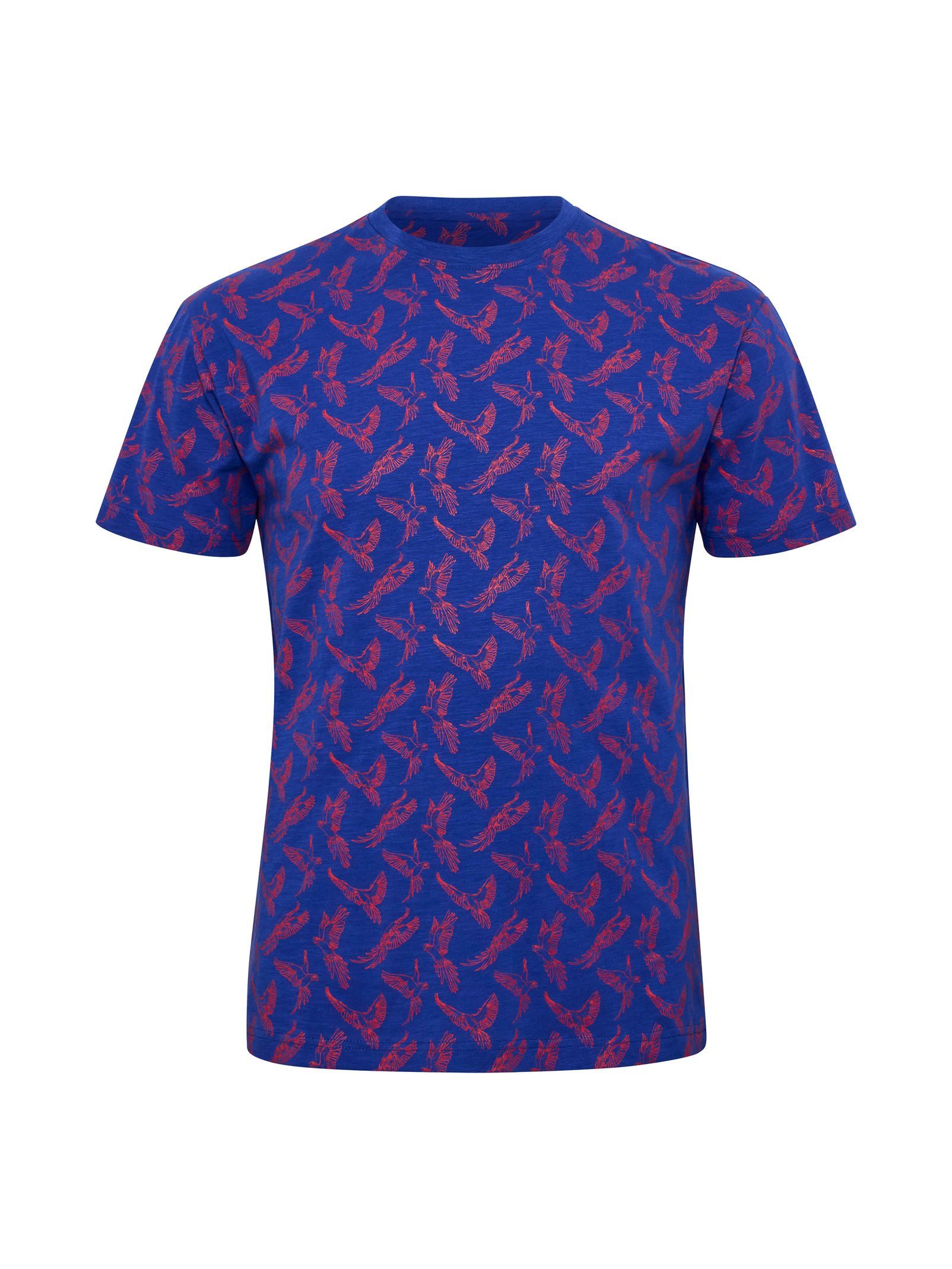 Print-Shirt T-Shirt allover printed in großen Größen von North, cobalt blue