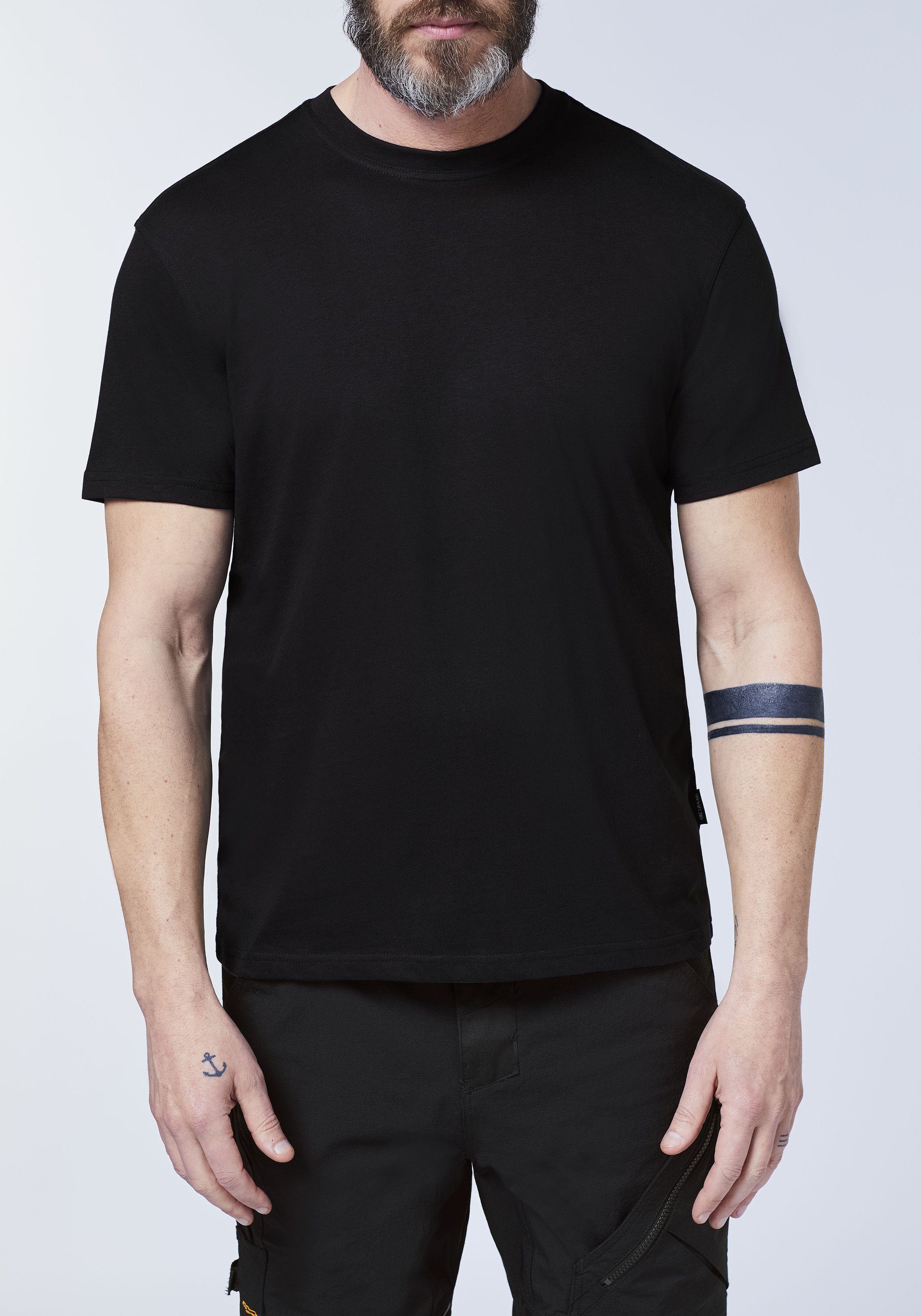 einlaufvorbehandelt schwarz Expand T-Shirt