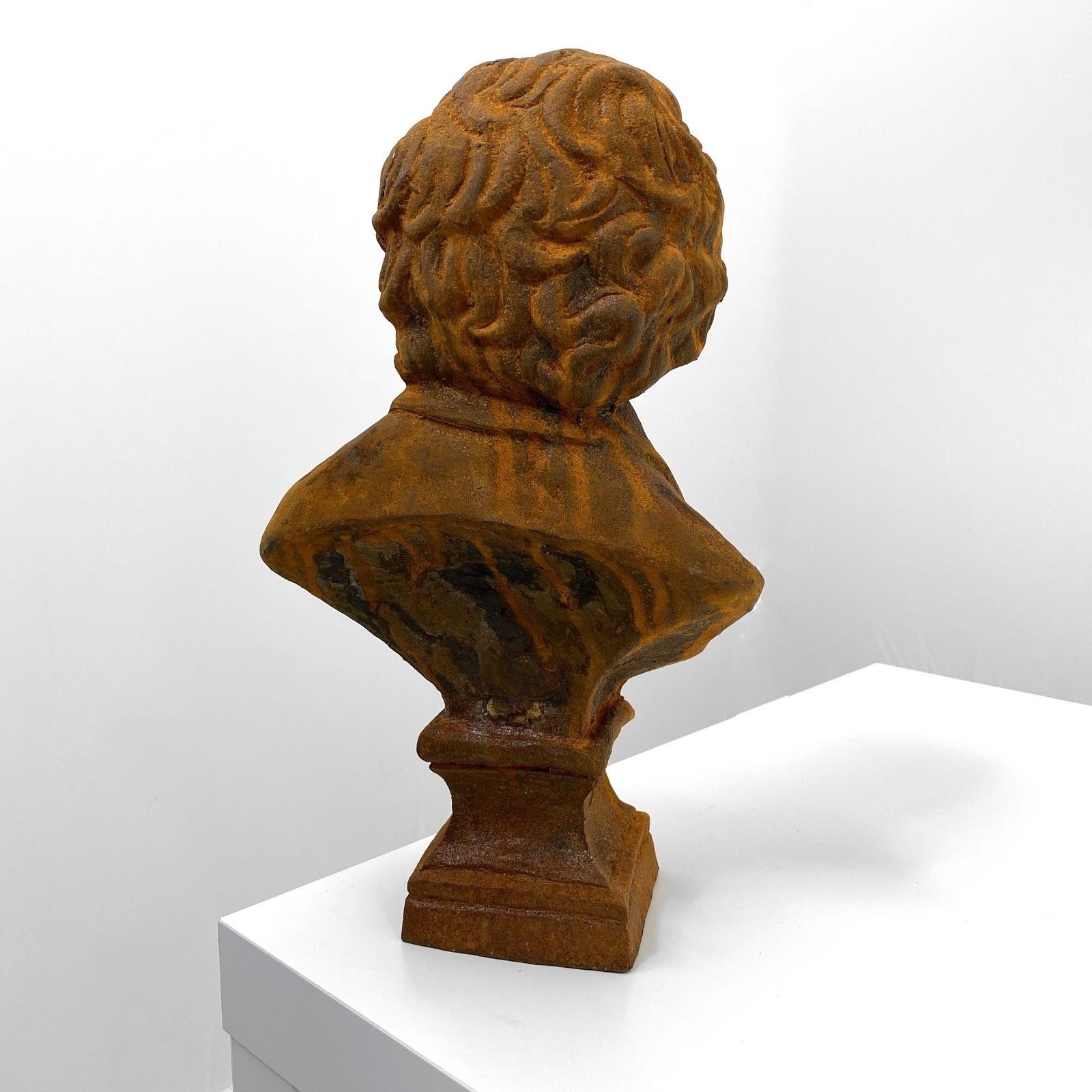 Rost Statue Eisen Skulptur Antik-Stil Aubaho Figur Gartenfigur Beethoven Gartenfigur