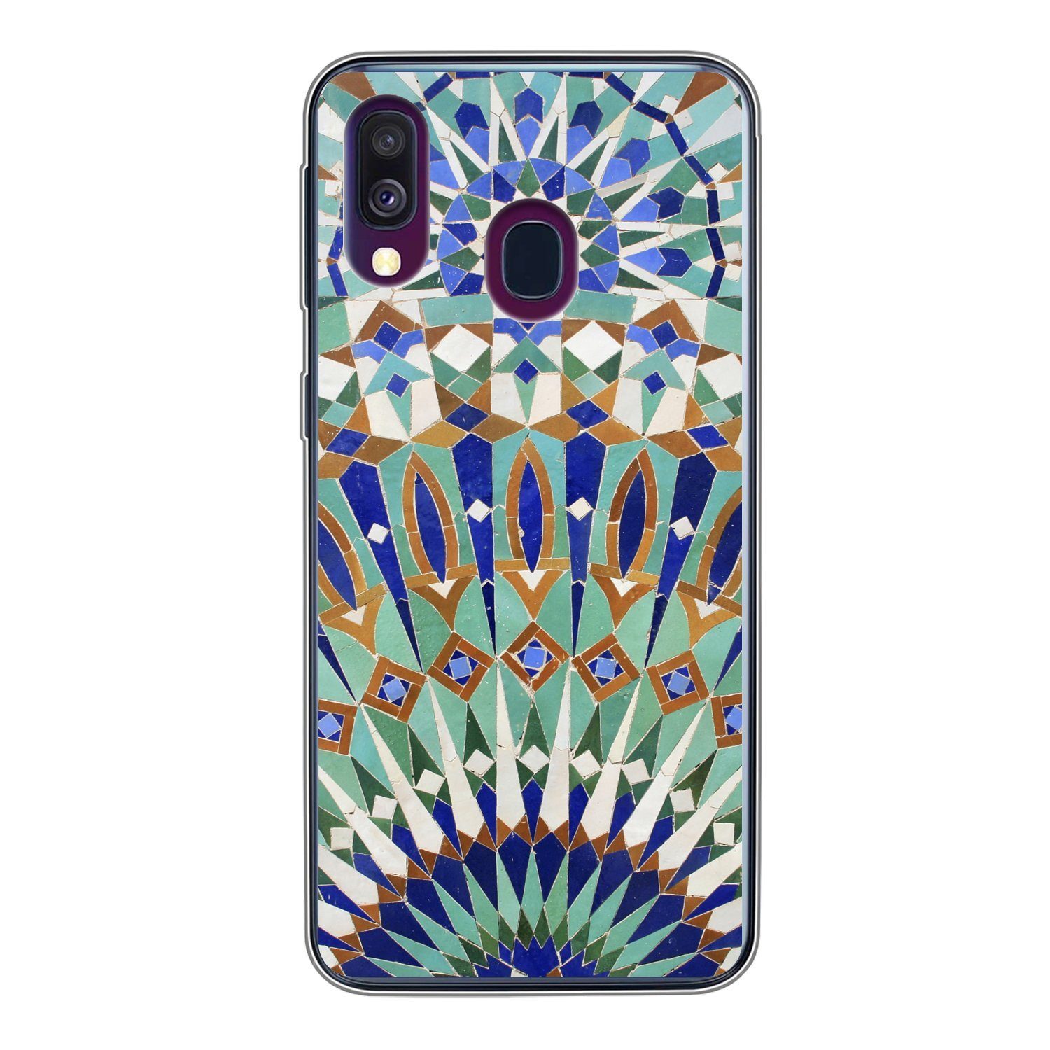 Handyhülle für Samsung Galaxy A40 Eine marokkanische Mosaikwand mit verschiedenen
