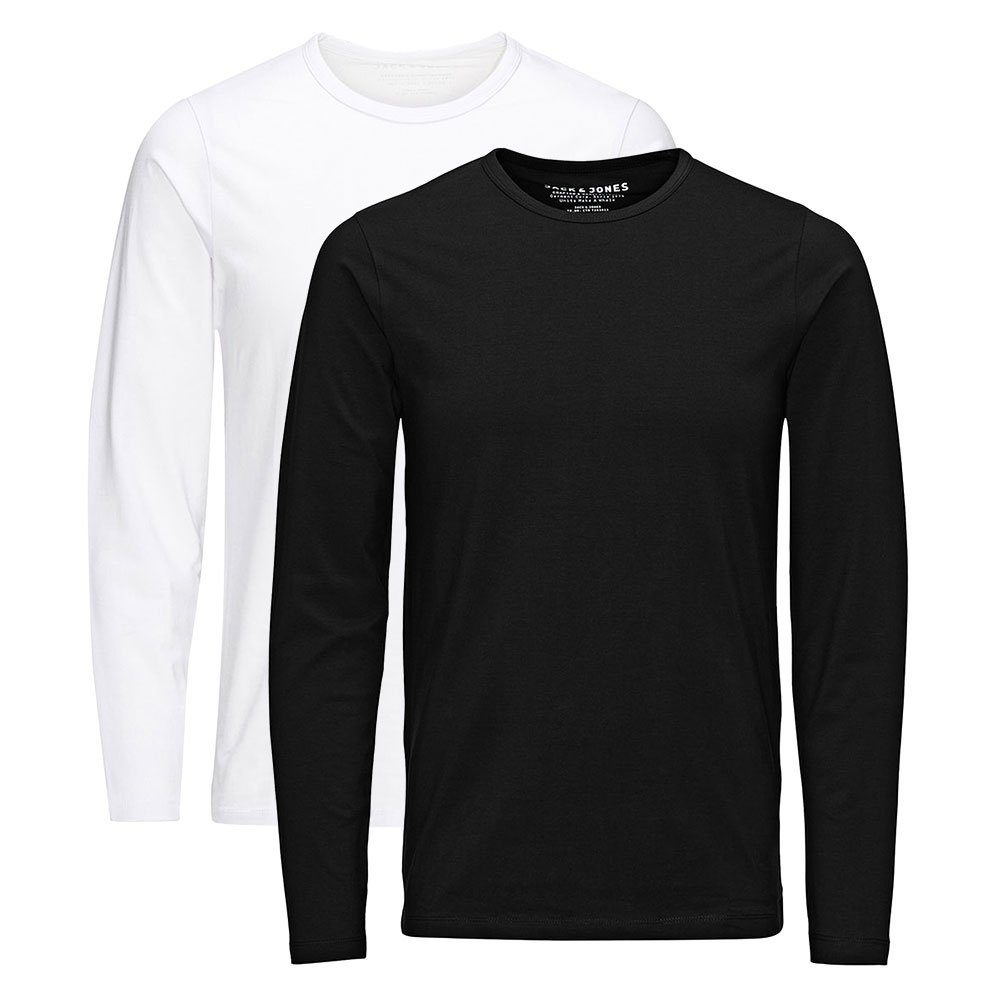 Jack & Jones T-Shirt Jack & Jones Herren Langarmshirt 2er Pack Rundhals Lon günstig online kaufen