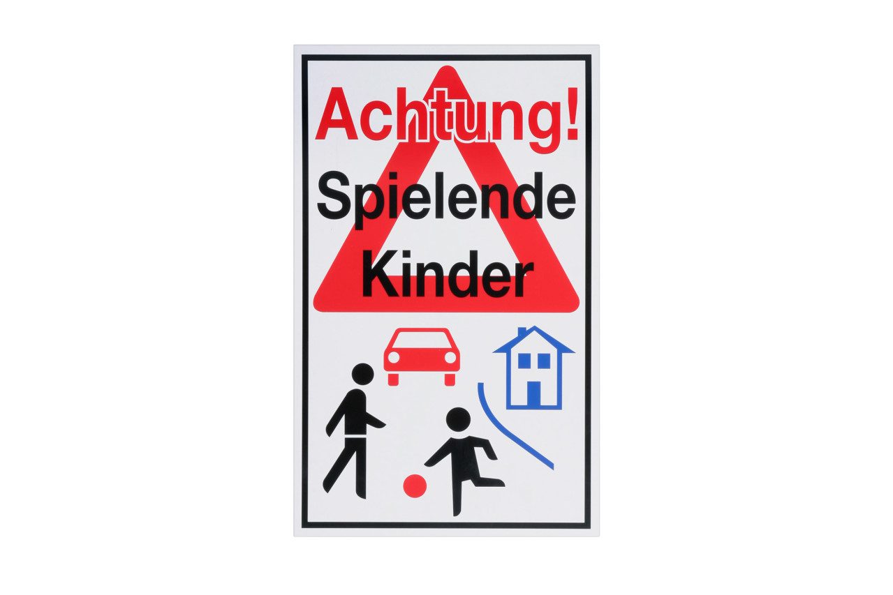 Conmetall Warnschild Conmetall Hinweisschild Achtung! Spielende Kinder