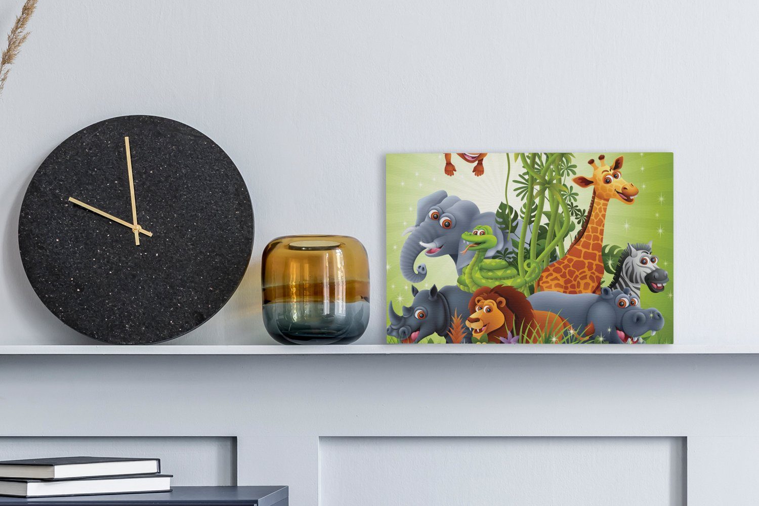 OneMillionCanvasses® Leinwandbild Dschungeltiere - Pflanzen - günstig online kaufen