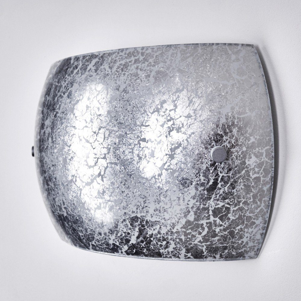 hofstein Wandleuchte »Badoere« mit Wandlampe Down-Effekt Lichteffekt, & ohne moderne Glas, Leuchtmittel, mit Silber/Weiß aus Innen in Up 2xE14