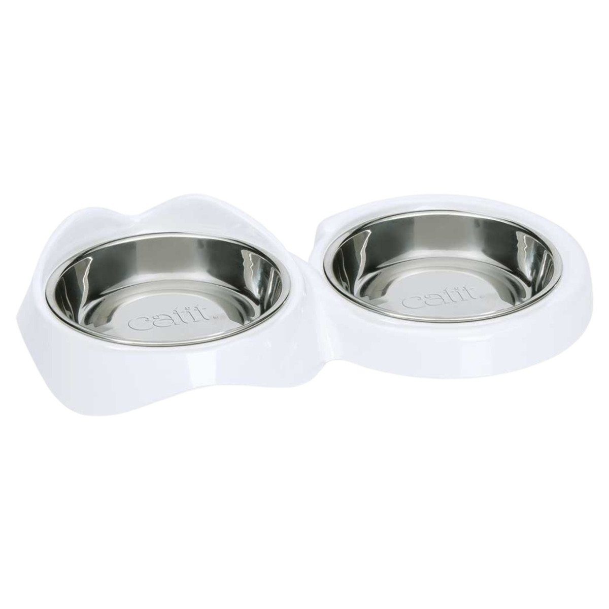 Napf-Set Pixi Doppelnapf weiß