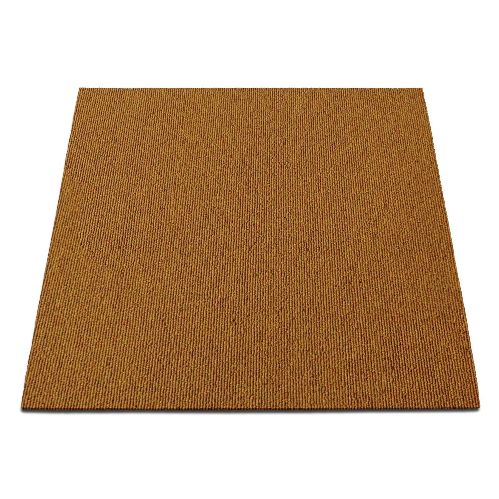 casa pura Teppichfliese Lyonn, Bodenschutz, Erhältlich in 6 Farben, 50 x 50 cm, quadratisch, Höhe: 6 mm, Selbstliegend