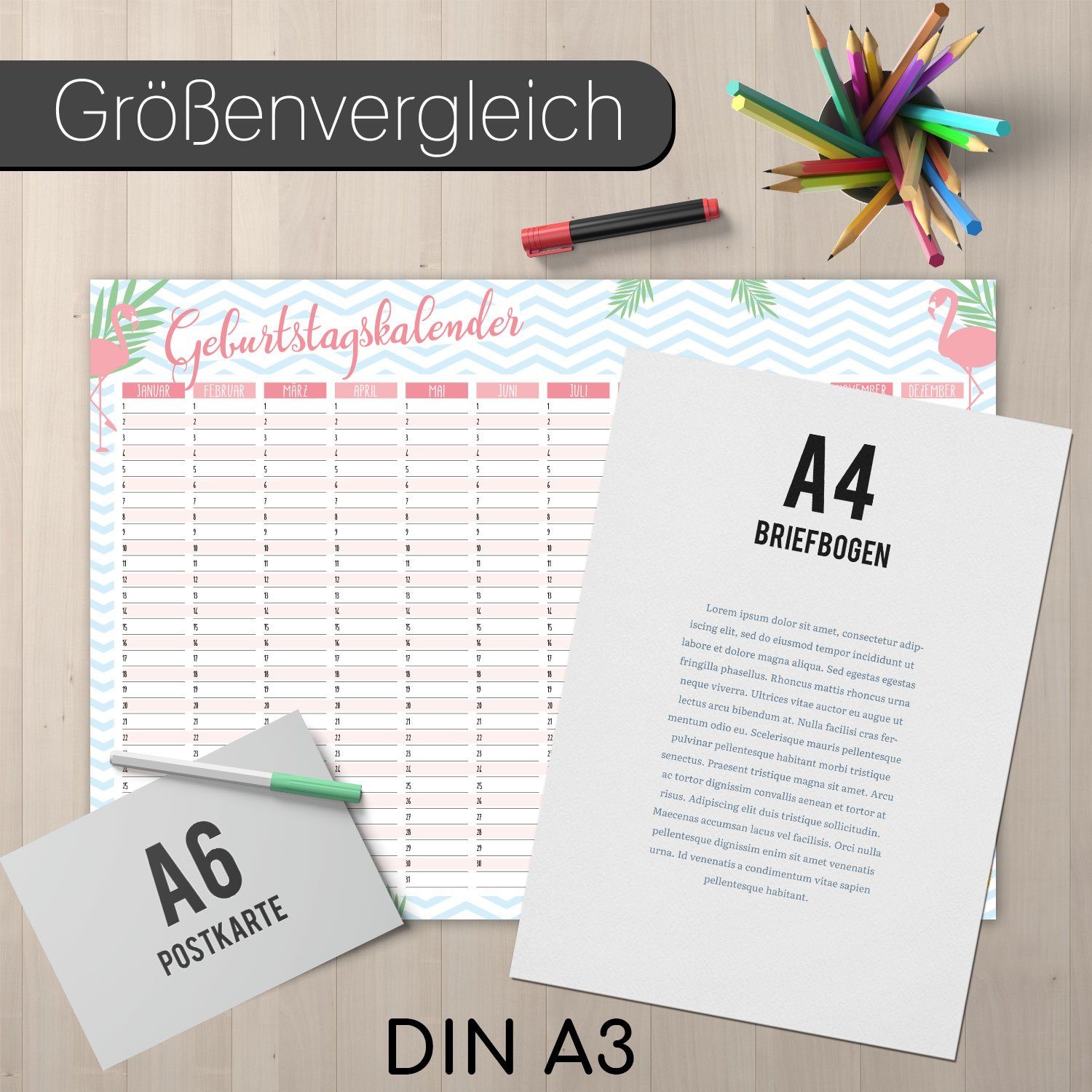 Timr Platzset Geburtstags-Wandkalender günstig online kaufen