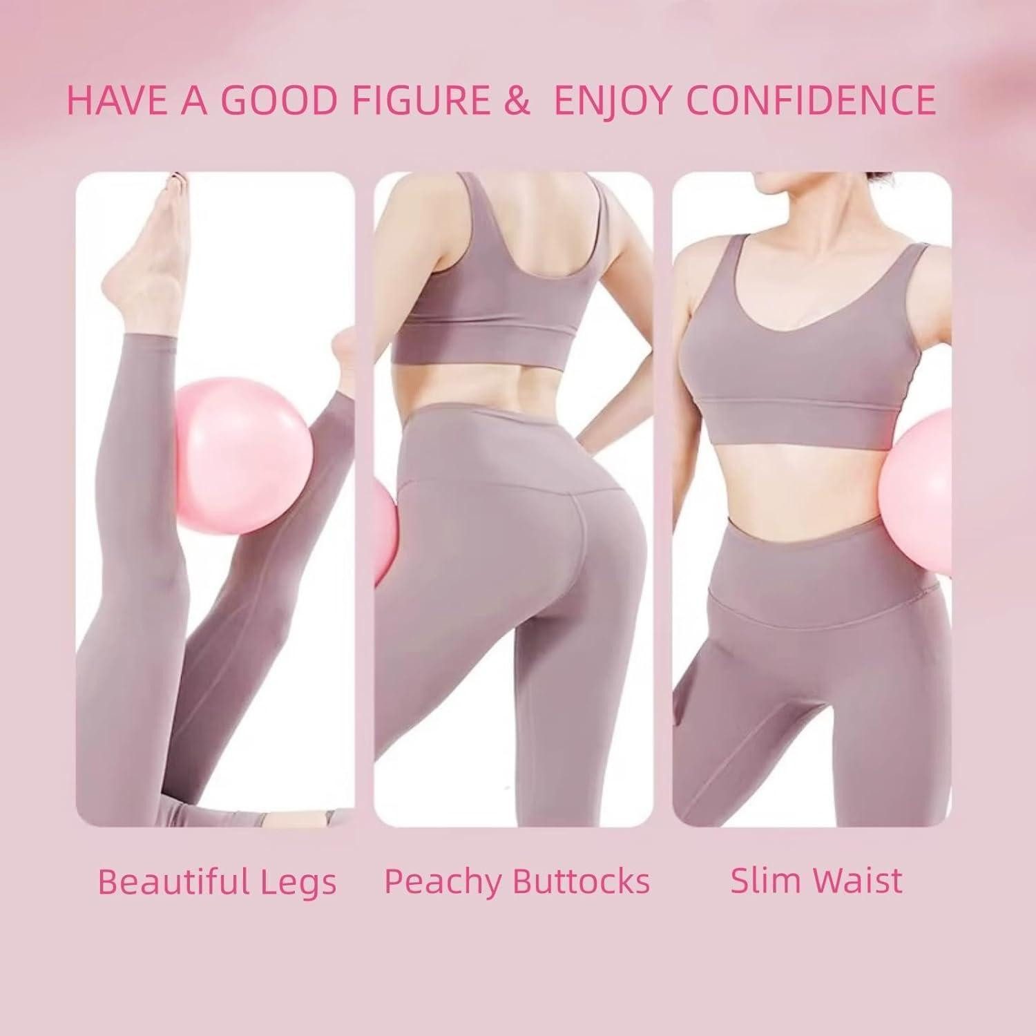 LuxusKollektion Gymnastikball Gymnastikball 25cm Pilates Yoga AntiBurst #8 Sakura-Rosa + Himmelblau