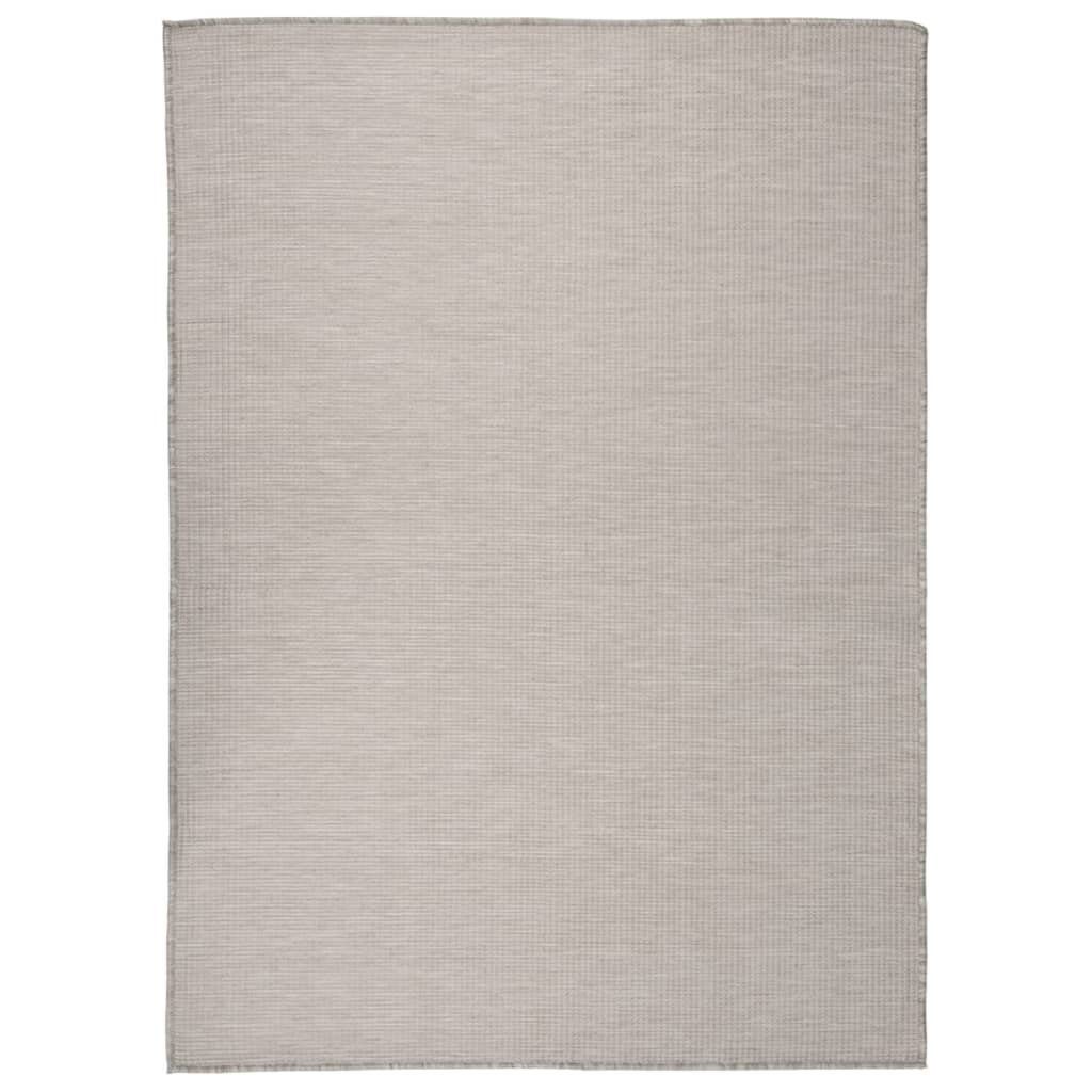 vidaXL Teppich Outdoor-Teppich Flachgewebe 200x280 cm Hellgrau, Rechteckig