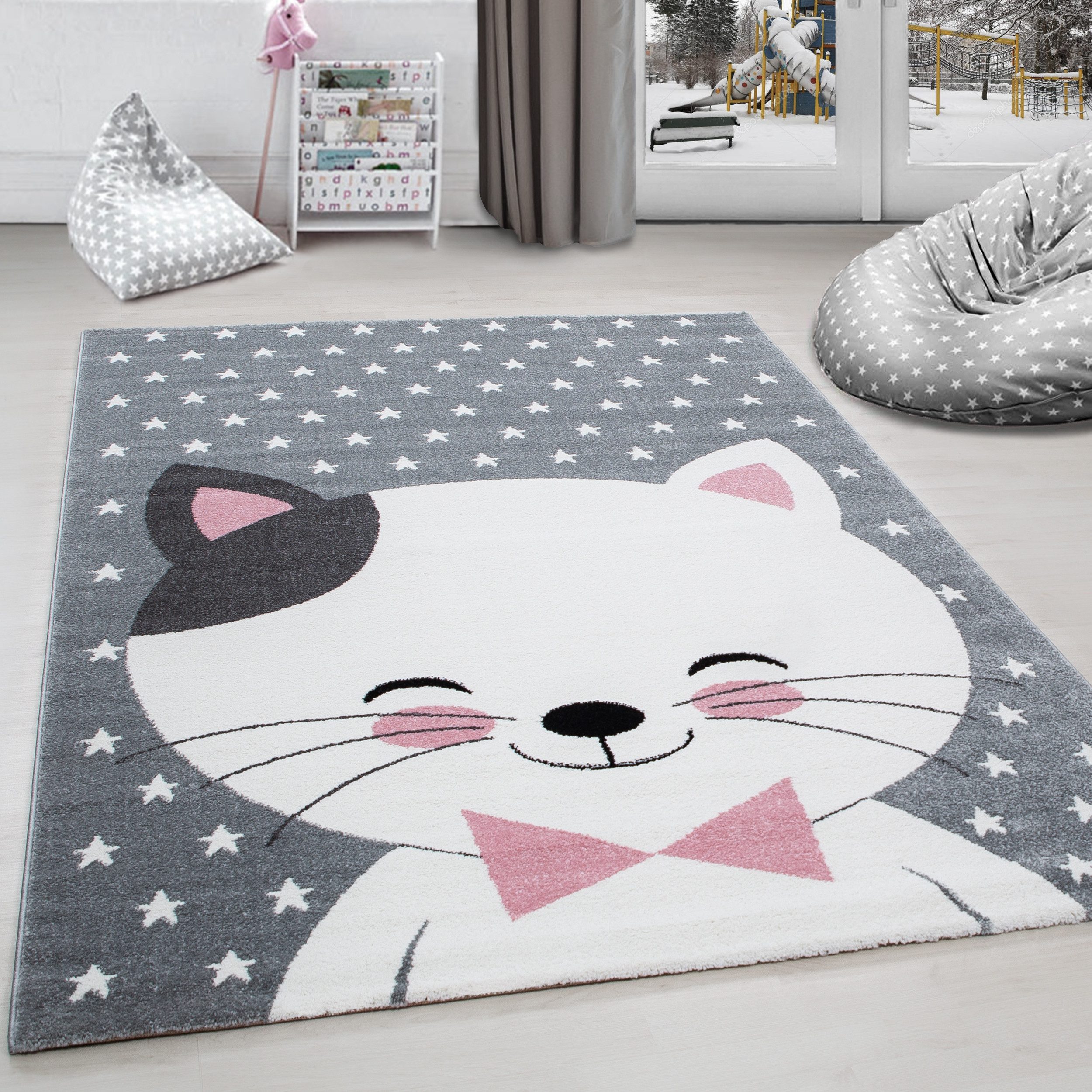 Carpettex Kinderteppich Niedliches Katze design, Läufer, Höhe: 11 mm, Kinde günstig online kaufen