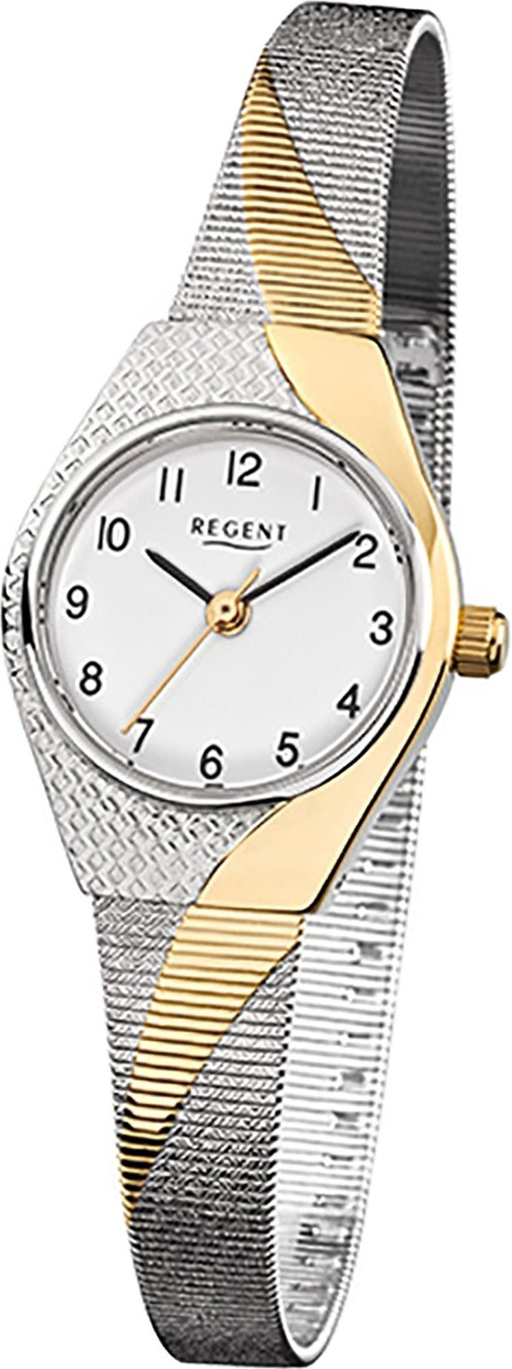 Regent Quarzuhr Damen (ca. F-746 Stahl ovales 23x30mm) Edelstahl, Damenuhr Gehäuse, Uhr klein Regent Quarzuhr, ionenplattiert