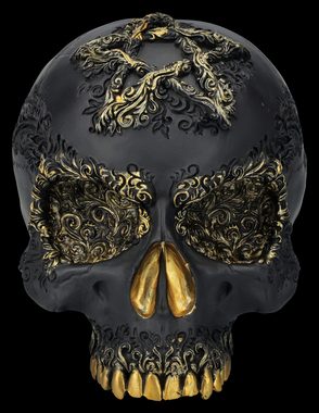 Figuren Shop GmbH Dekofigur Totenkopf Figur schwarz-gold - Divine Demise - Nemesis Now - Schädel