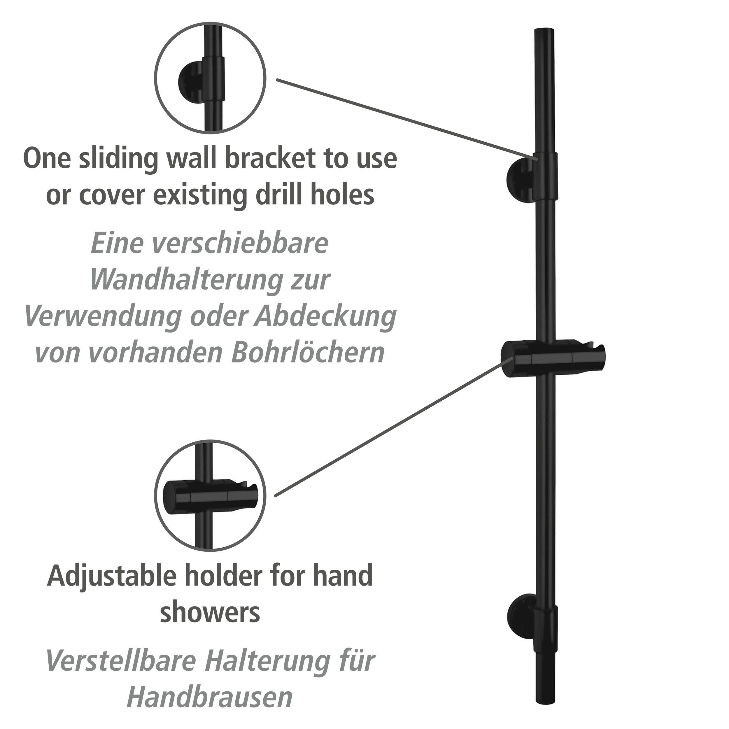 WENKO Duschstange Basic, Schwarz