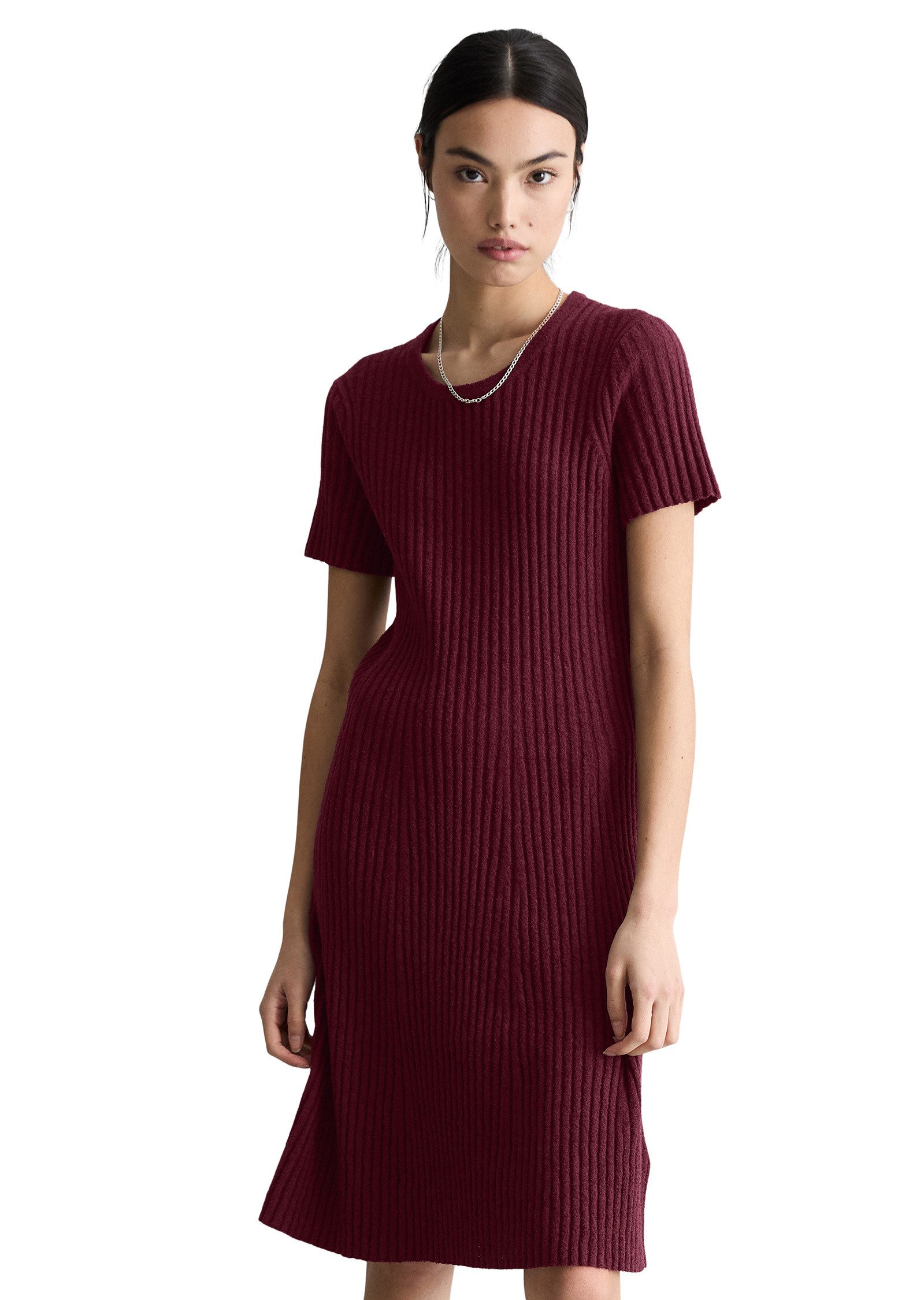 Marc O'Polo DENIM Strickkleid aus geripptem Organic Cotton-Mix