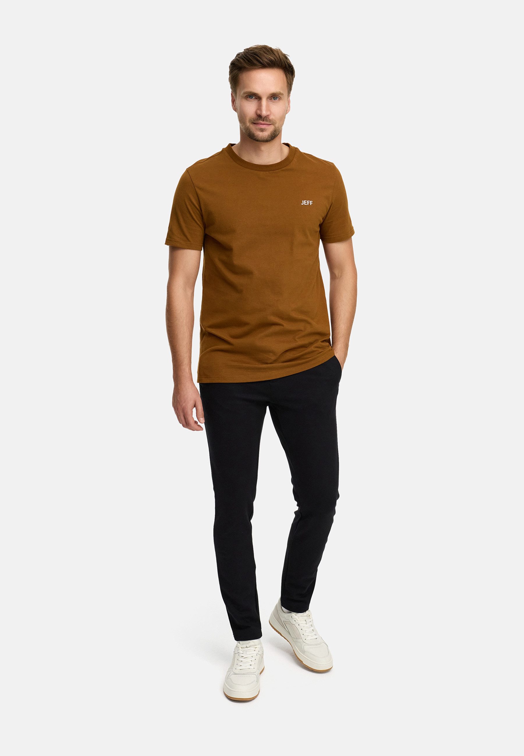 Jeff T-Shirt Herren JFCayson Shirt Tee Herrenshirt aus Baumwolle mit Logo-Detail