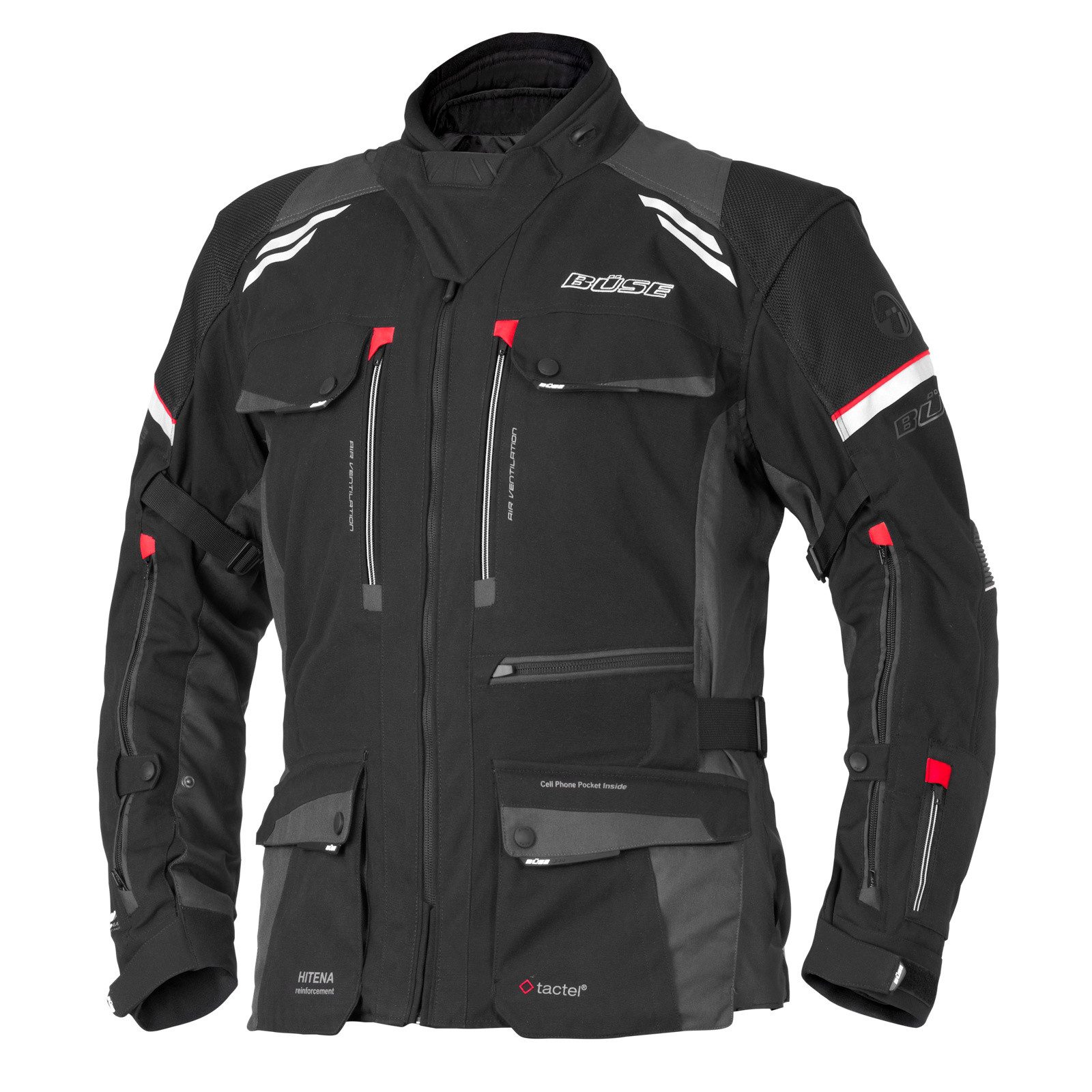 Büse Motorradjacke Büse Highland III Textiljacke Schwarz 9XL TouringPro