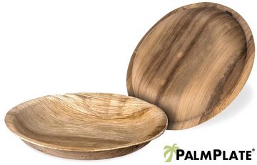 yayago Einwegteller Palmplate hochwertiges umweltfreundliches Einweggeschirr Palmblättern, (25 St), Farbe: Beige Grundfarbe: Beige Material: Gefertigt aus Palmblätter