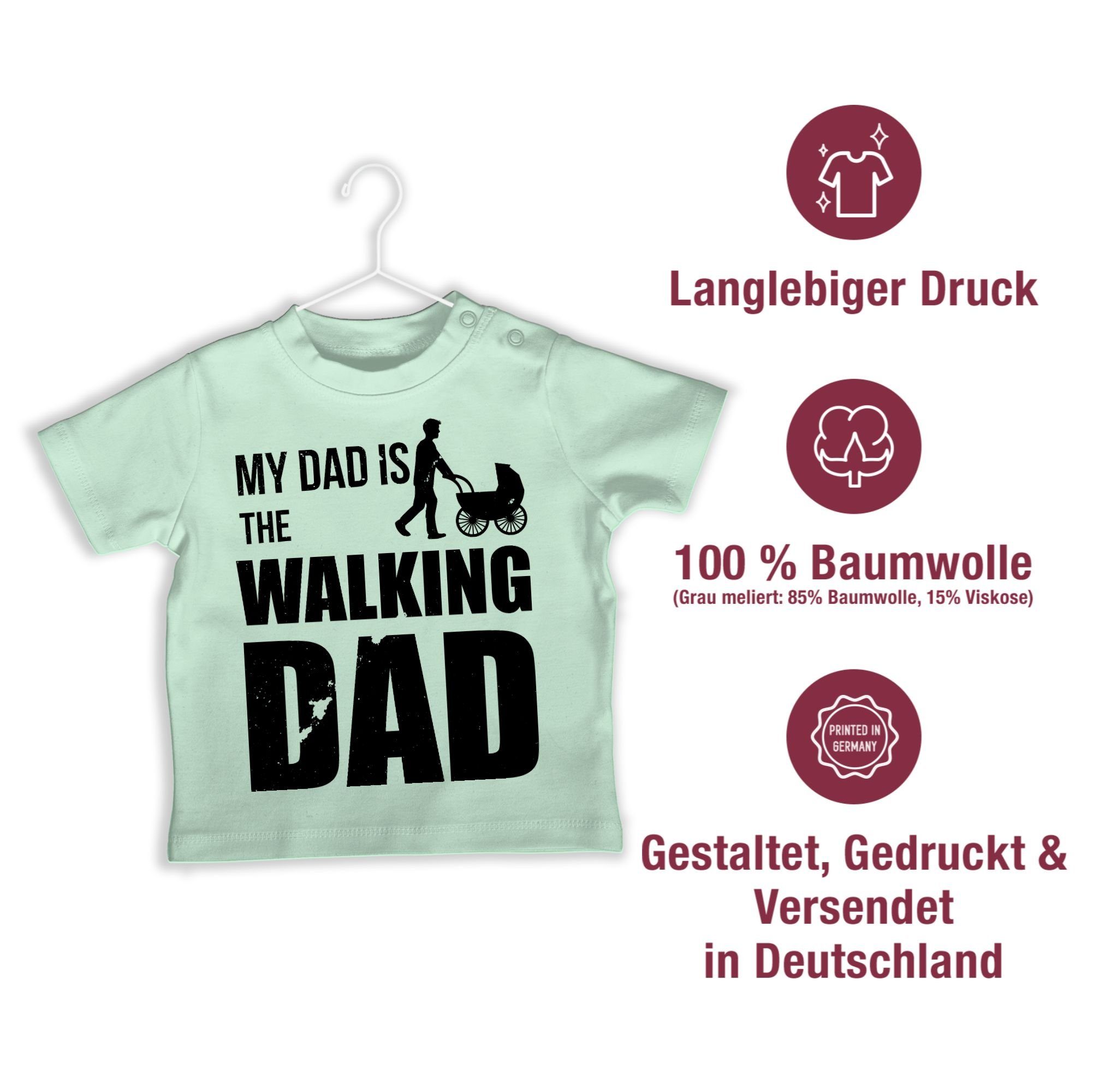 is My Dad the Vatertag Baby Mintgrün 2 Walking Geschenk T-Shirt Dad Shirtracer