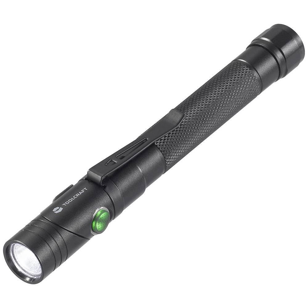 TOOLCRAFT Taschenlampe TASCHENLAMPE 2IN1 250LM TO-7838457, mit Stroboskopmodus, mit USB-Schnittstelle, verstellbar, mit Gürtelcli