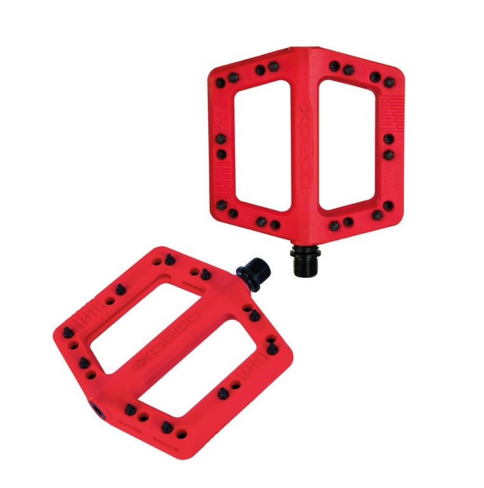 Xpedo Fahrradpedale Xpedo Pedal FELIX rot 109x109x16mm Plattform