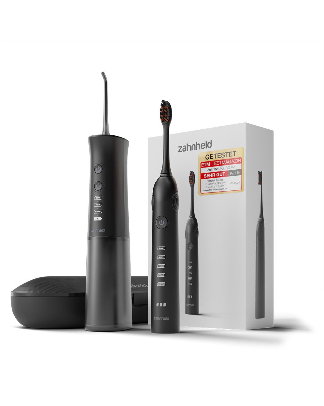 Zahnheld Elektrische Zahnbürste GERO + Aquadent, Aufsteckbürsten 1 St., Schallzahnbürste inkl