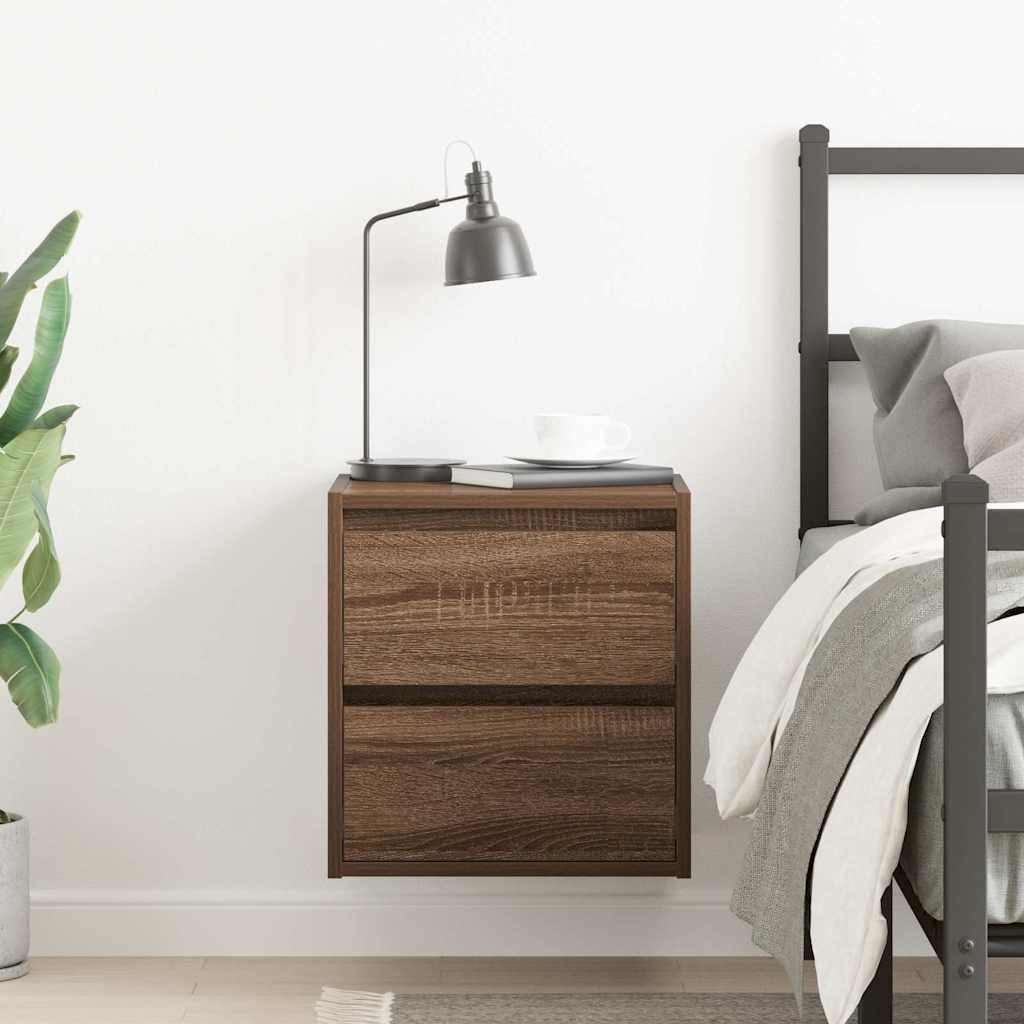 vidaXL Nachttisch Wand-Nachttisch Braun Eichen-Optik 38x34x40 günstig online kaufen