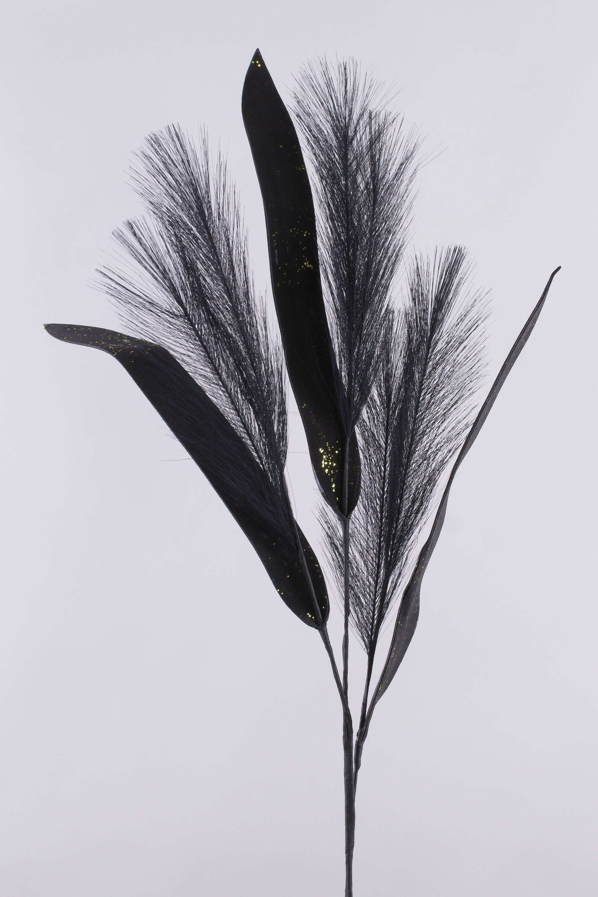 Kunstzweig Schaumstoff Zweig Schilfgras ZIGOR mit Glitzer, schwarz, 110cm Schilf, artplants, Höhe 110.0 cm