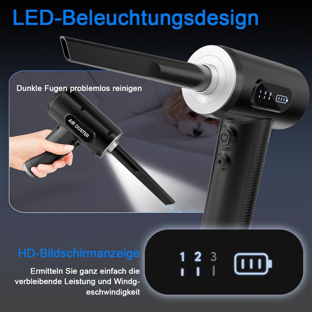 TUWENA Akku-Handstaubsauger Tragbare Elektrische Staubgebläse, 51000RPM Electric Dust Blower