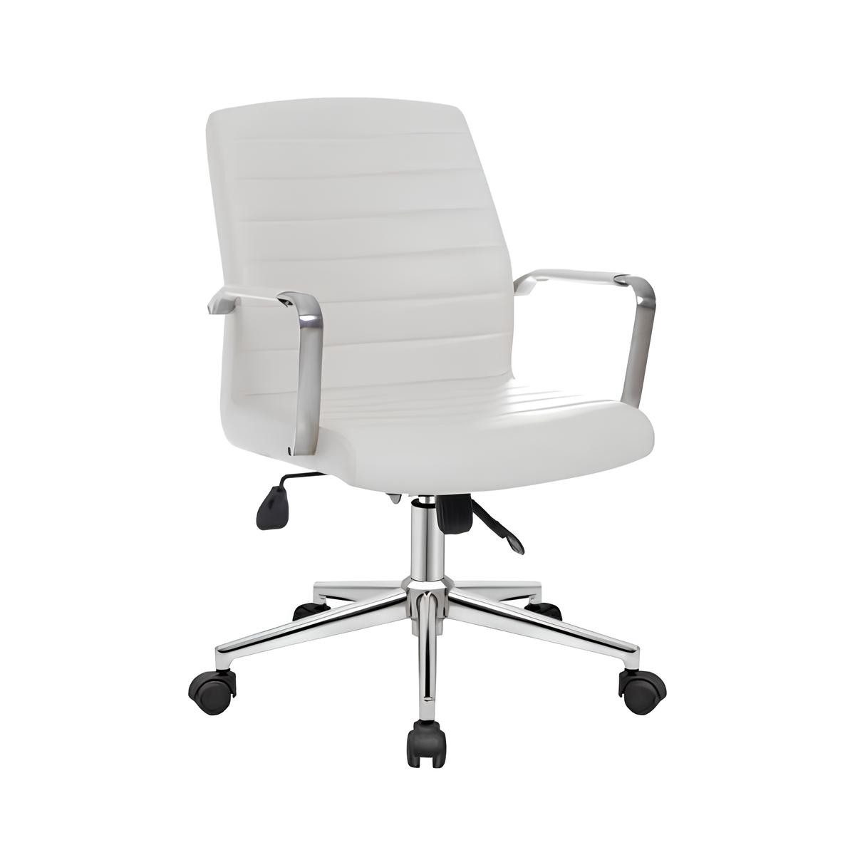 JVmoebel Bürostuhl Ergonomischer Drehstuhl in Weiß mit Kunstlederpolsterung (1 St), Made in Europa