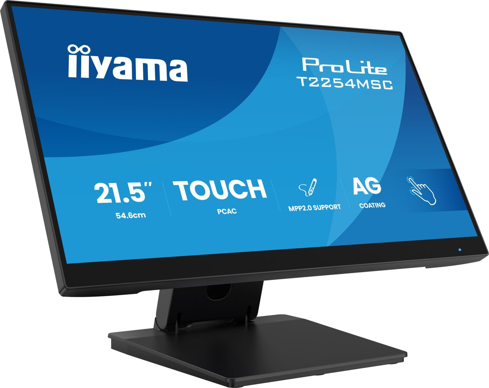 Iiyama 54.6cm (21,5) T2254MSC-B2AG 16:9 M-Touch HDMI+DP+USB TFT-Monitor (1920 x 1080 px, Full HD, 4 ms Reaktionszeit, 60 Hz, IPS, Touchscreen, Lautsprecher, HDCP, Höhenverstellbar)