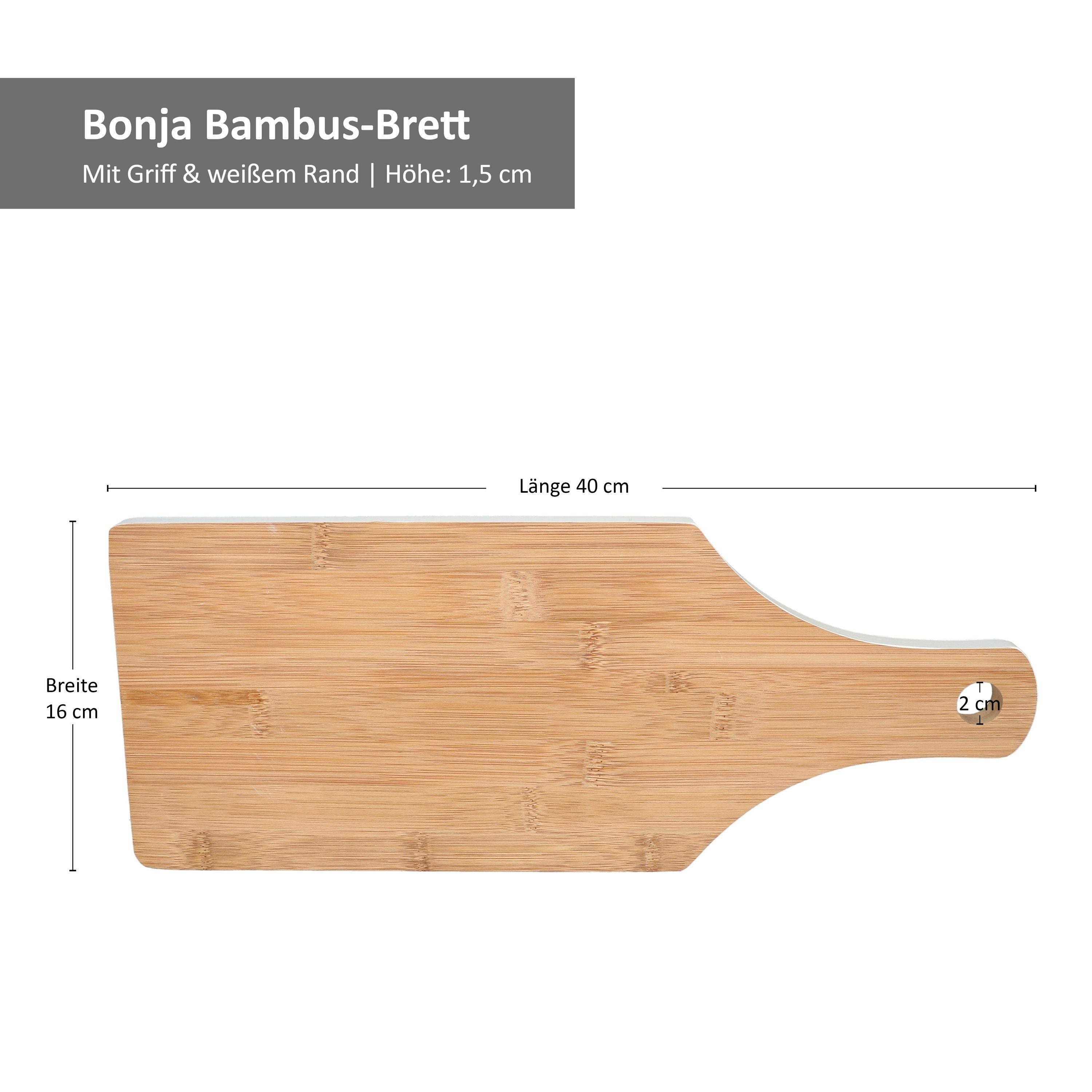 MamboCat Schneidebrett 2er Set Schneidebrett Bonja Bambus 40x16x1,5cm - 24500876
