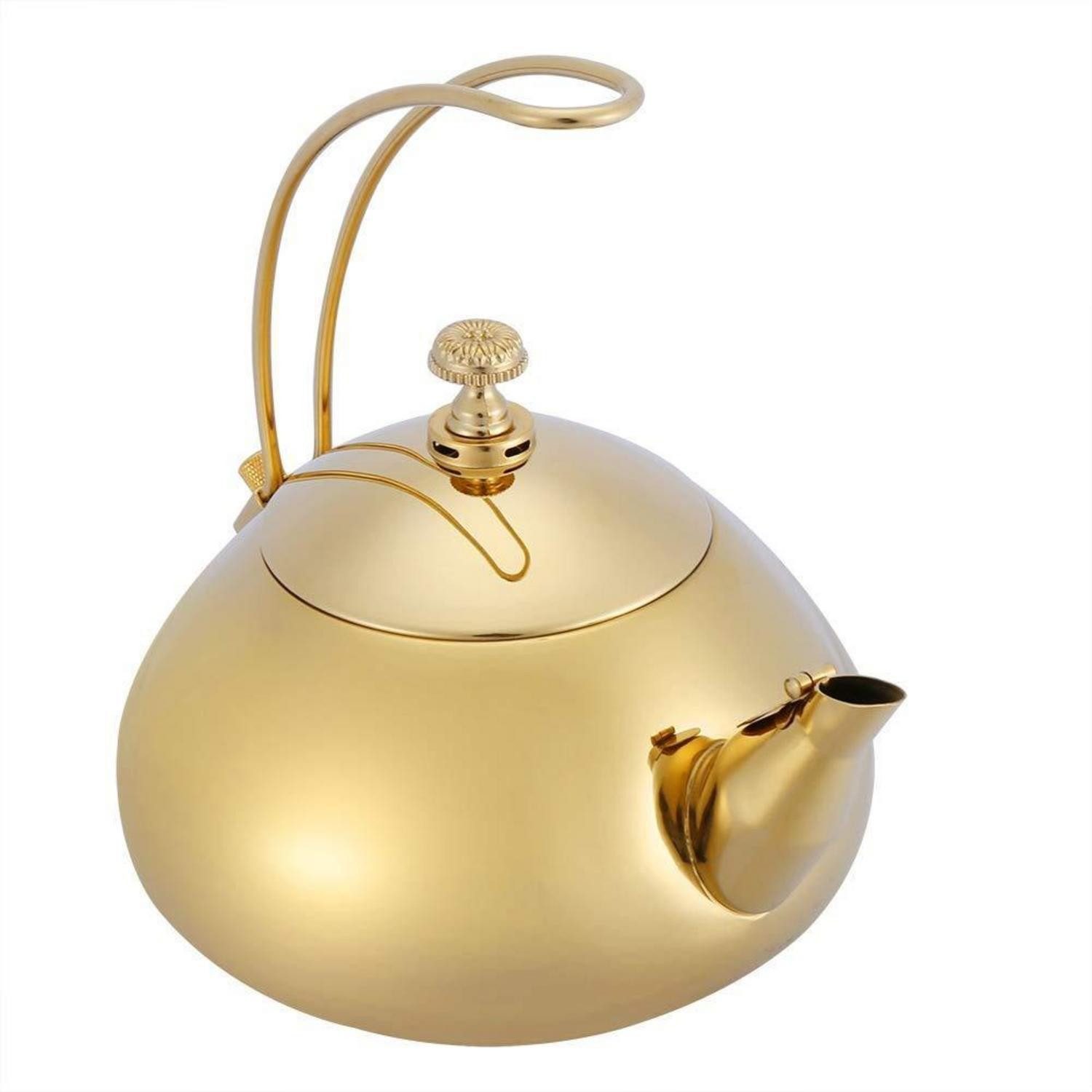 LuxusKollektion Teekanne Teekanne Edelstahl mit Sieb 1,5l