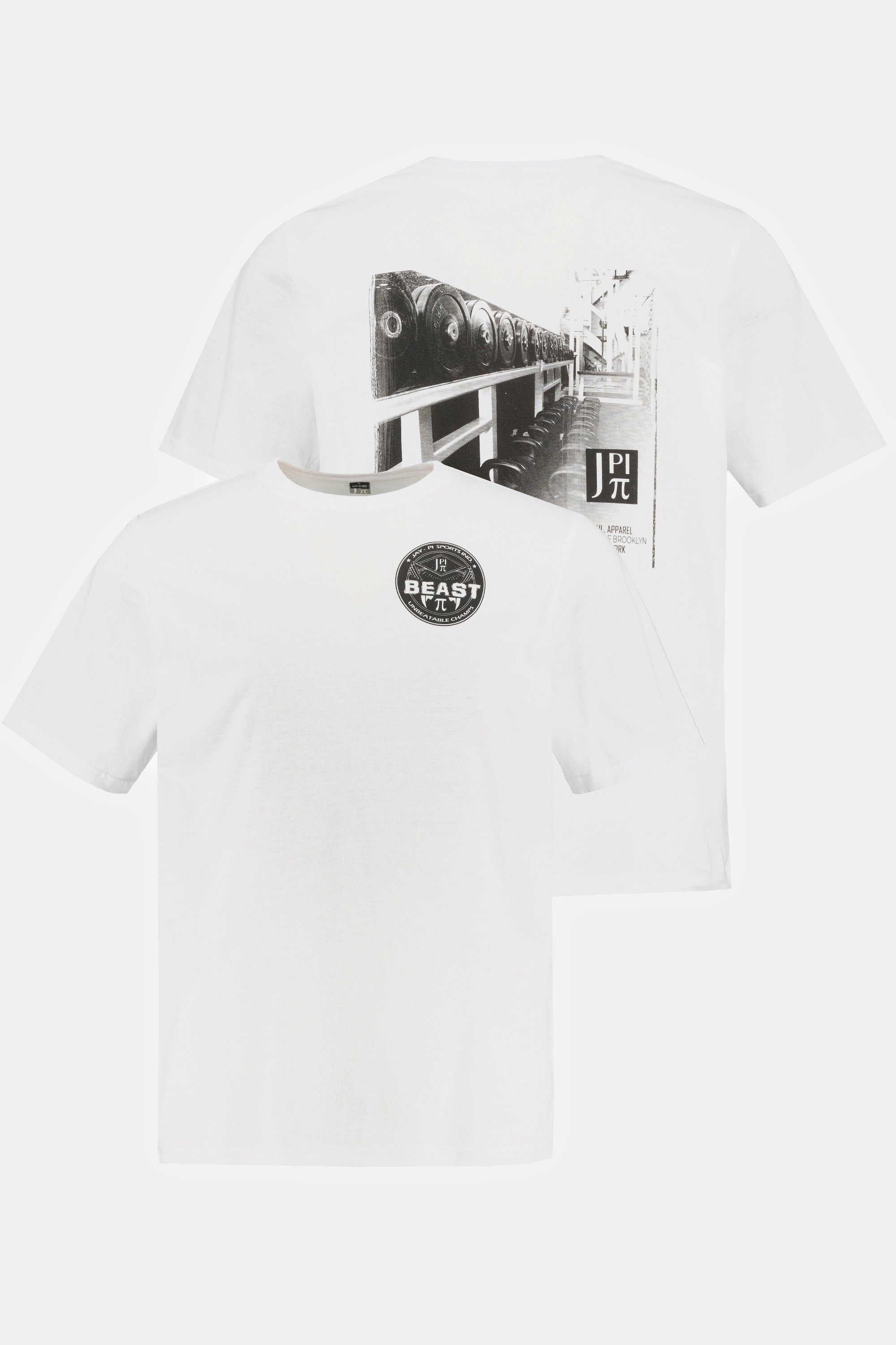 Print T-Shirt T-Shirt Halbarm Rundhals JP1880 Rücken