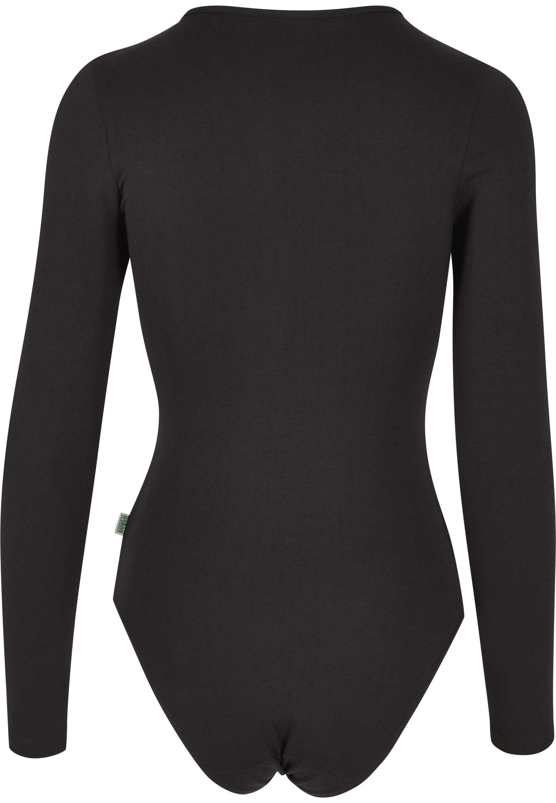 URBAN CLASSICS Kurzarmshirt Urban Classics Damen Ladies Organic Cut Out Longsleeve Body (1-tlg)