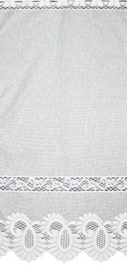 Vorhang 022357 Cafehaus LEONORA Jacquard fein, weiß, versch. Größen, HOME WOHNIDEEN, (1 St), 100% Polyester