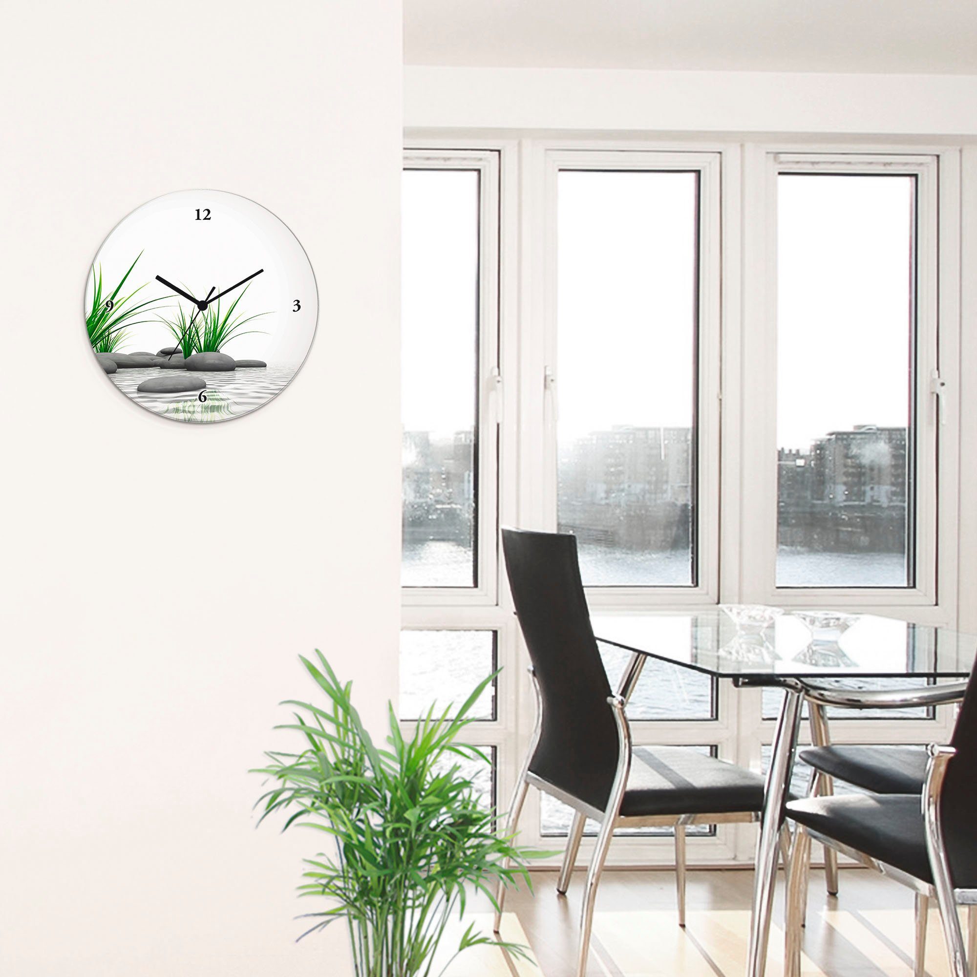 Artland Wanduhr 3 D Steine (wahlweise mit Quarz- oder Funkuhrwerk, lautlos ohne Tickgeräusche)