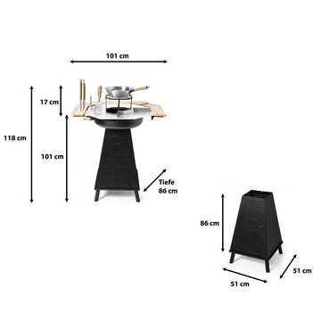 Gartenfreude Feuerstelle Feuertisch, (101 x 118 x 86 cm)