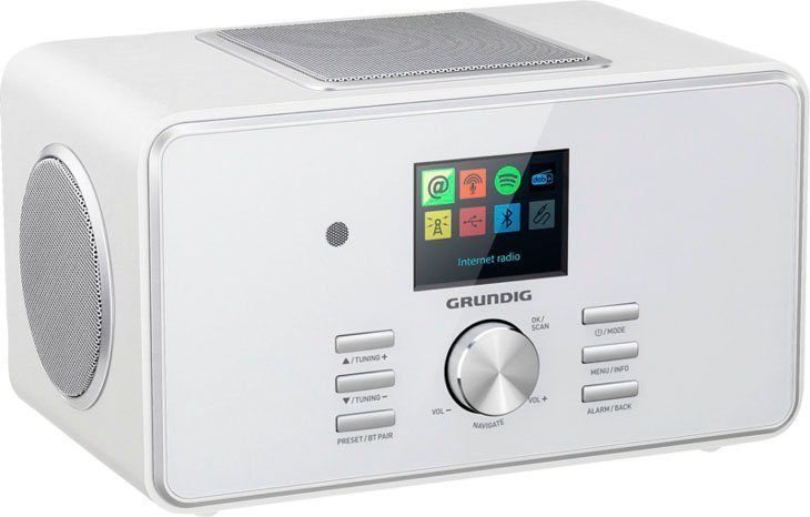 (DAB) mit 28 X (DAB), Digitalradio 6000 FM-Tuner RDS, weiß (Digitalradio Grundig Internetradio, DTR W)