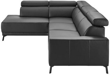 3C Candy Ecksofa Greve B/T/H: 249/209/79 cm L-Form, wahlweise mit motorischem Sitzvorzug, manuelle Kopfteilverstellung