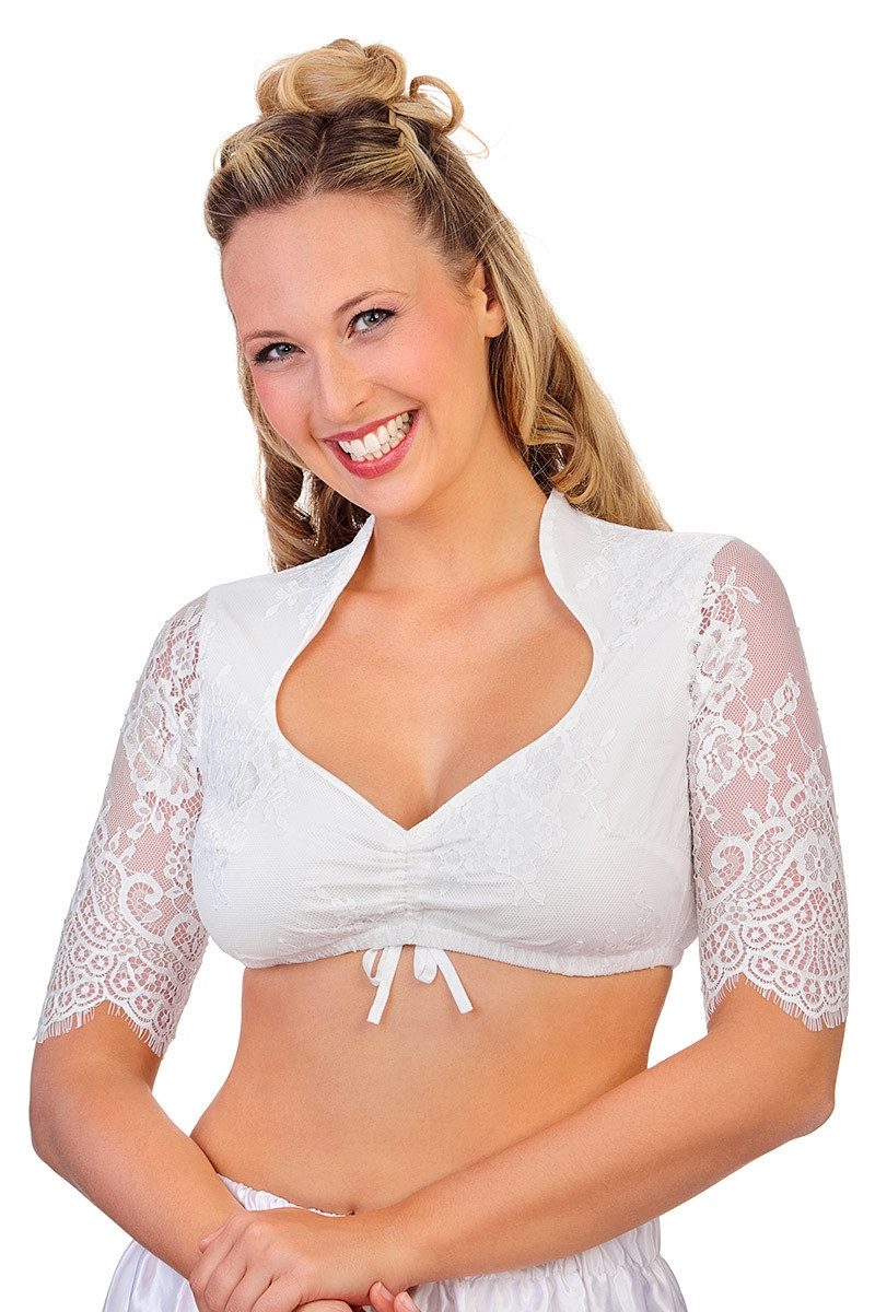 Dirndlbluse Dirndlbluse - LEONA-ELENA - offweiß, weiß