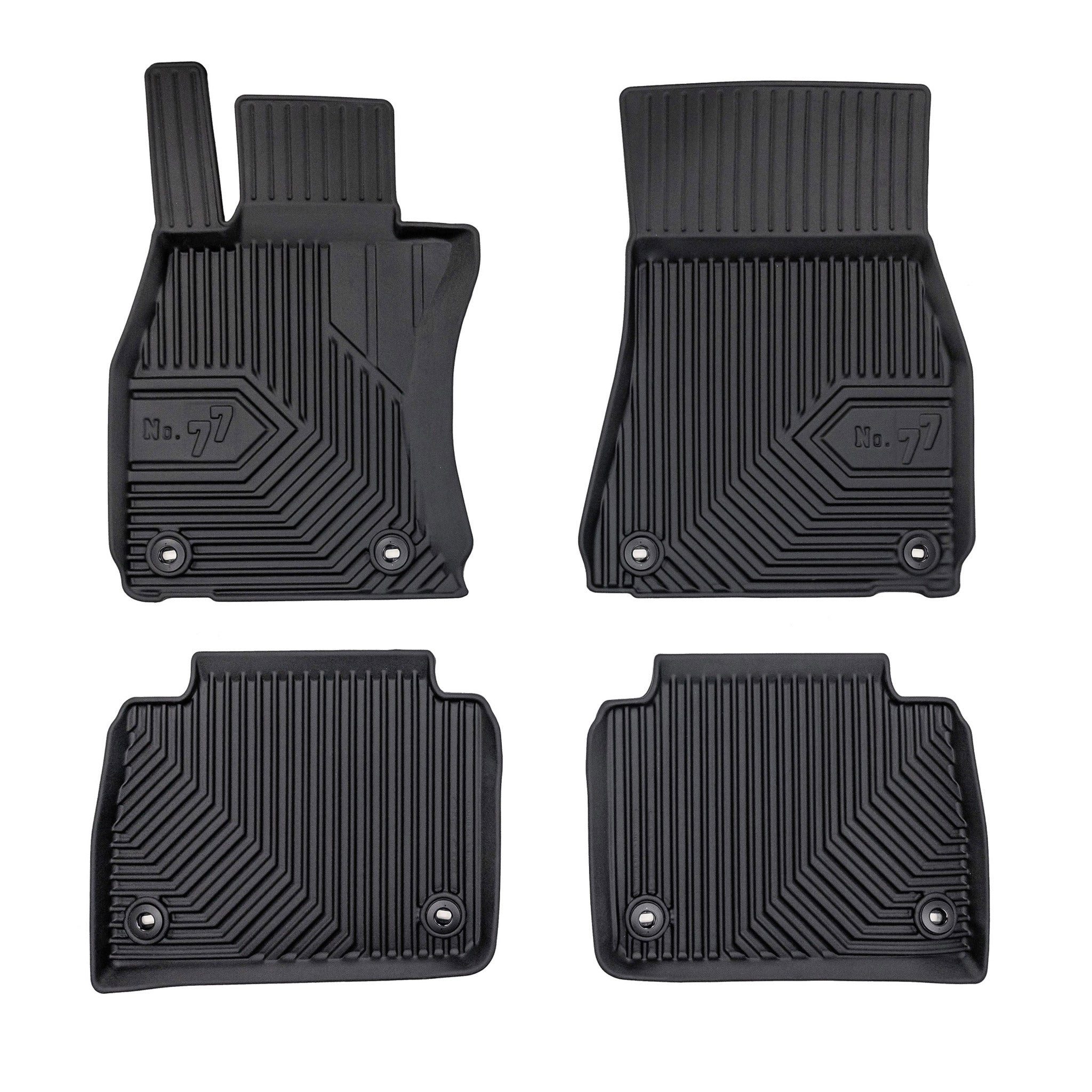 OMAC Auto-Fußmatten Gummimatten No.77 für Lexus LS IV 2006-2017 TPE Gummi Schwarz 4 tlg (4 St), für Lexus LS IV 2006-2017 Lexus LS IV 2006-2017, Antirutsch,Wasserfest,Einfache Installation