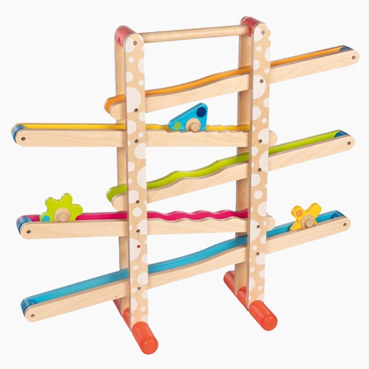 goki Kugelbahn Kreiselbahn aus Holz, (packung, 4-tlg., montiert), die kindliche Entwicklung fördern