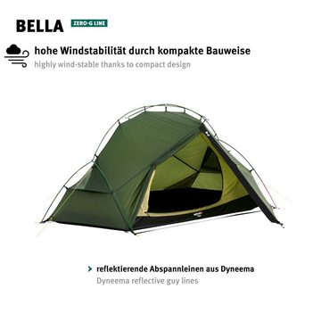 Wechsel Kuppelzelt Trekkingzelt Bella 1-2 Personen Geodät, Camping Fahrrad Biwak Zelt 1,4 kg